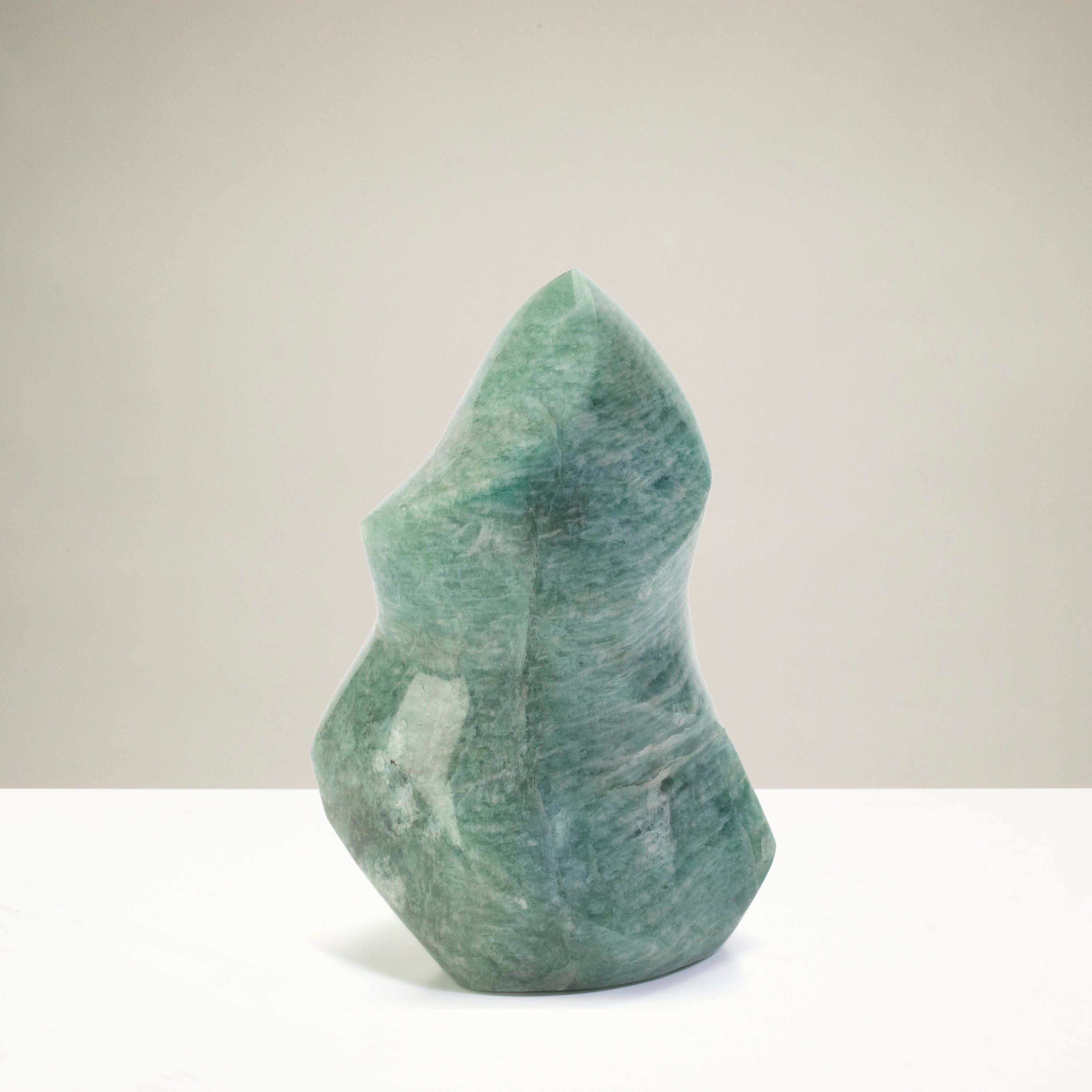 Kalifano AMAZONITE Amazonite Twist Flame - 5" / 600g CBF400-AZ