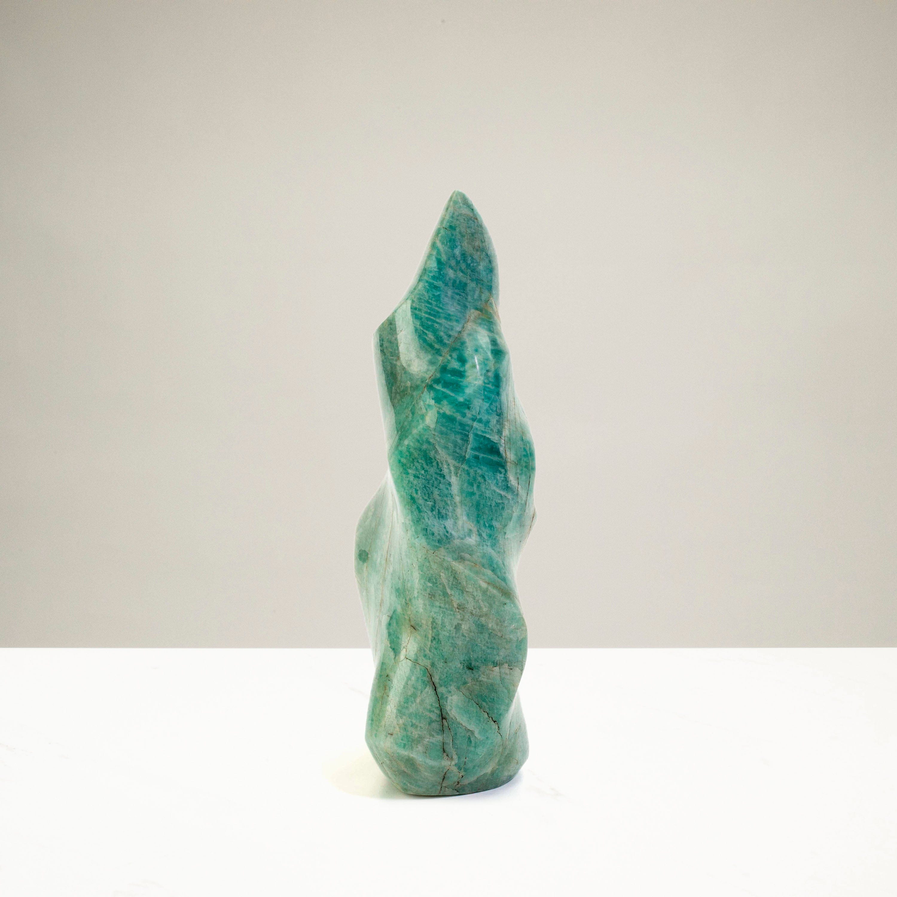 Kalifano AMAZONITE Amazonite Twist Flame - 7" / 1,275g CBF800-AZ