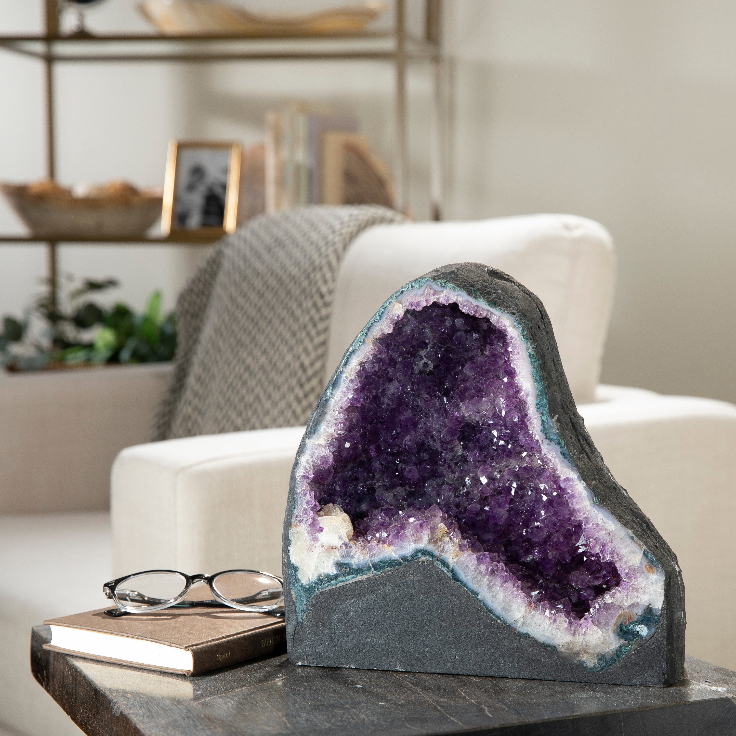 Kalifano Amethyst Amethyst Geode Cathedral from Brazil - 10" / 23.8lbs BAG3400.008