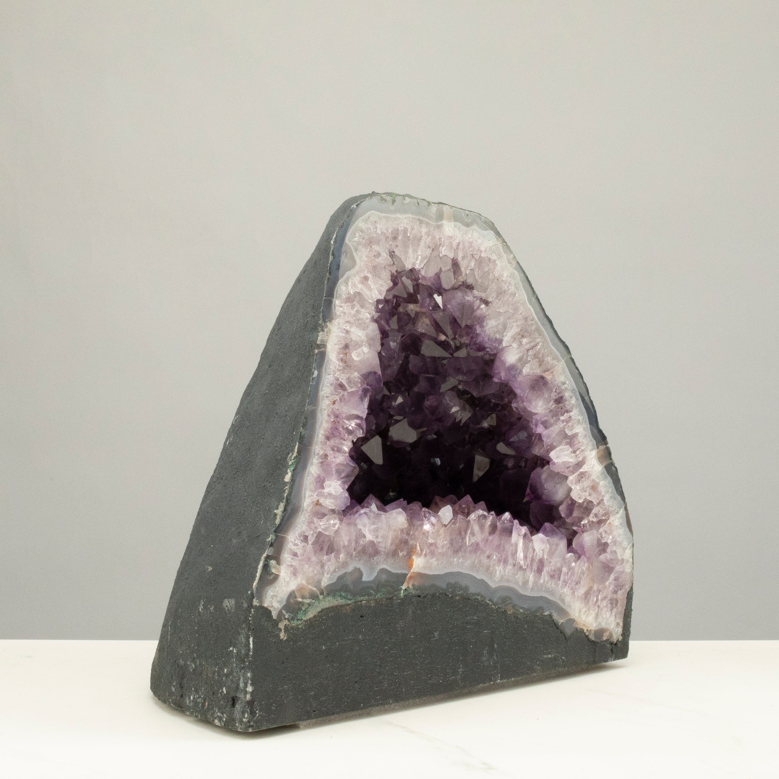 Kalifano Amethyst Amethyst Geode Cathedral from Brazil - 11" / 30 lbs BAG2600.009