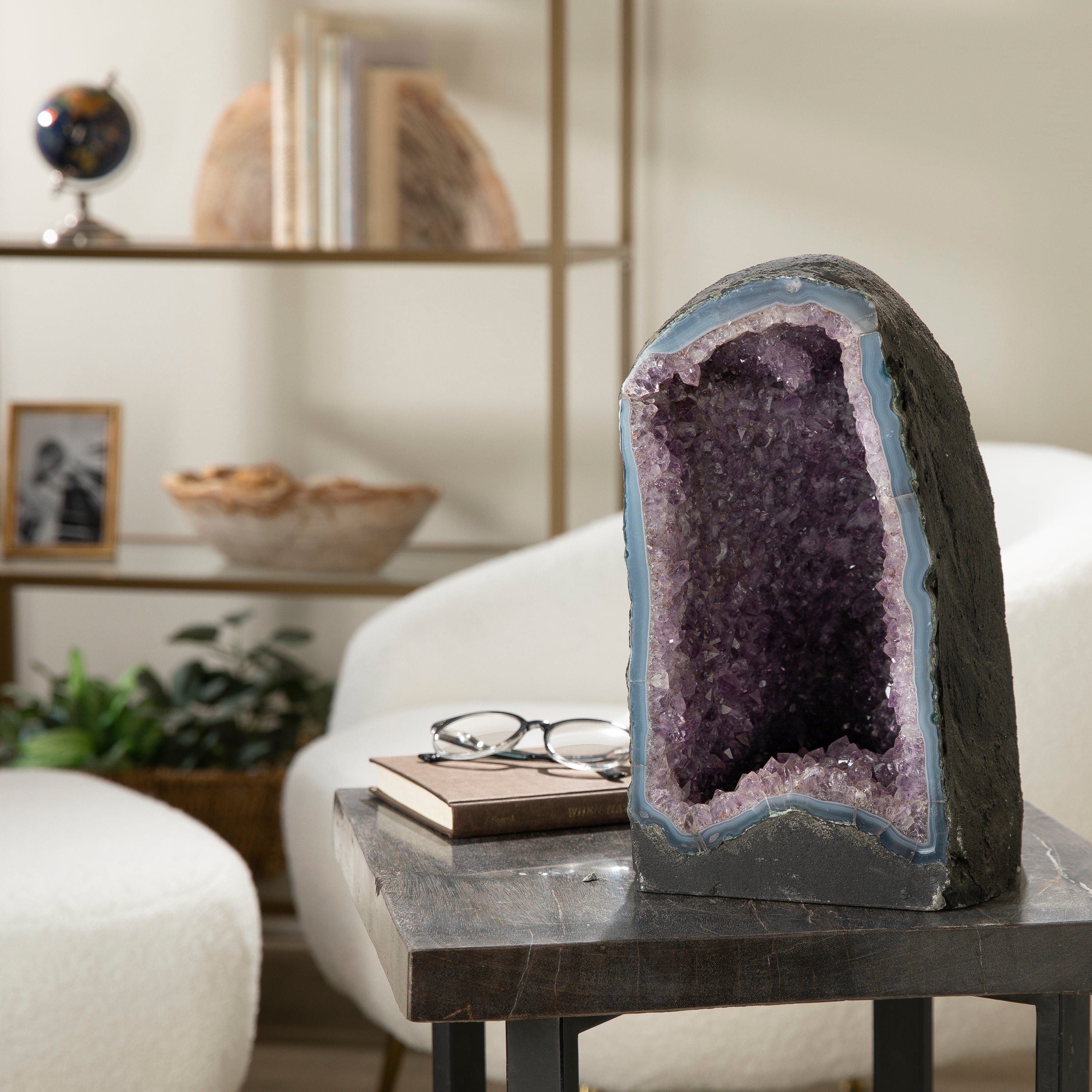 Kalifano Amethyst Amethyst Geode Cathedral from Brazil - 12" / 33 lbs BAG3800.004
