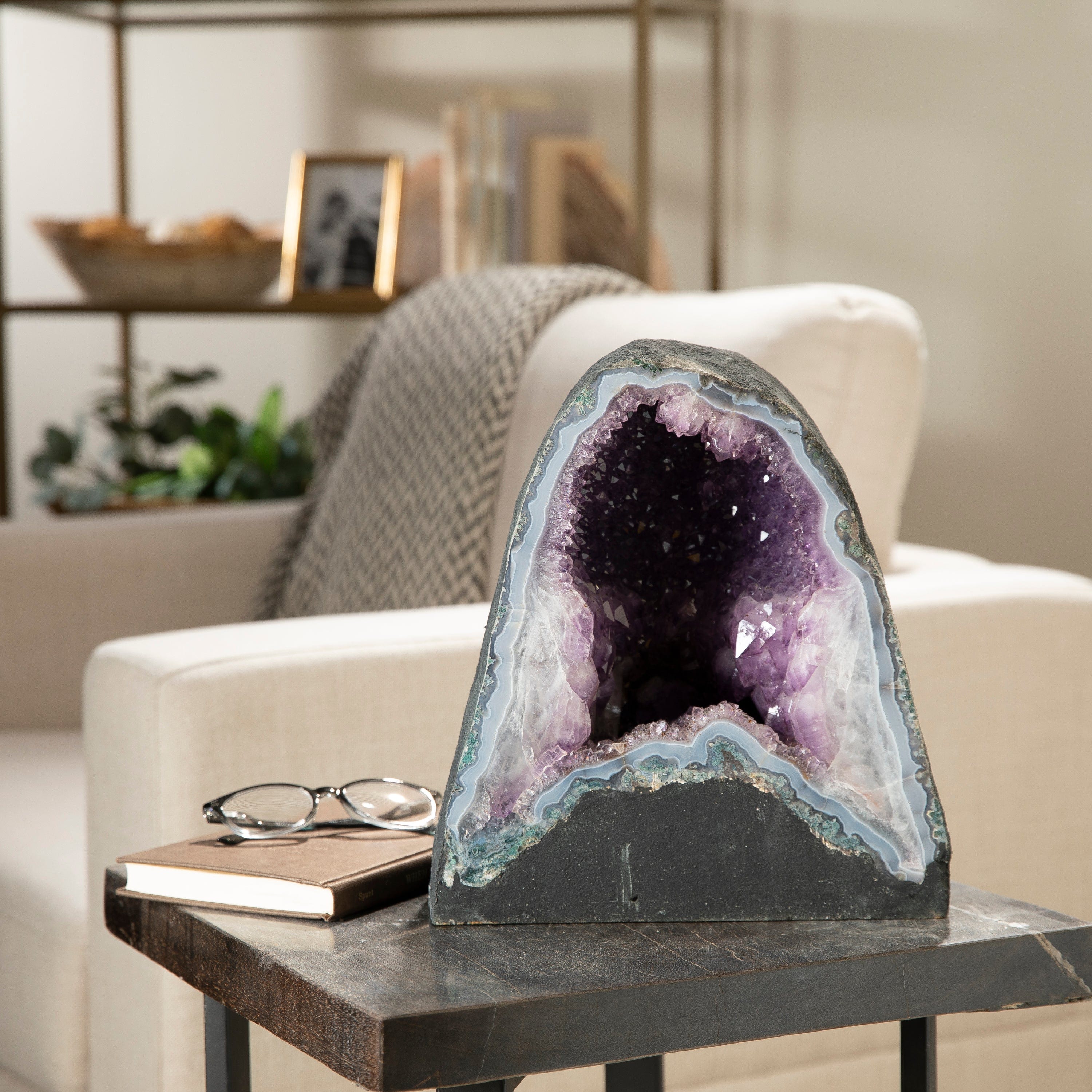 Kalifano Amethyst Amethyst Geode Cathedral from Brazil - 12" / 36 lbs BAG3200.013
