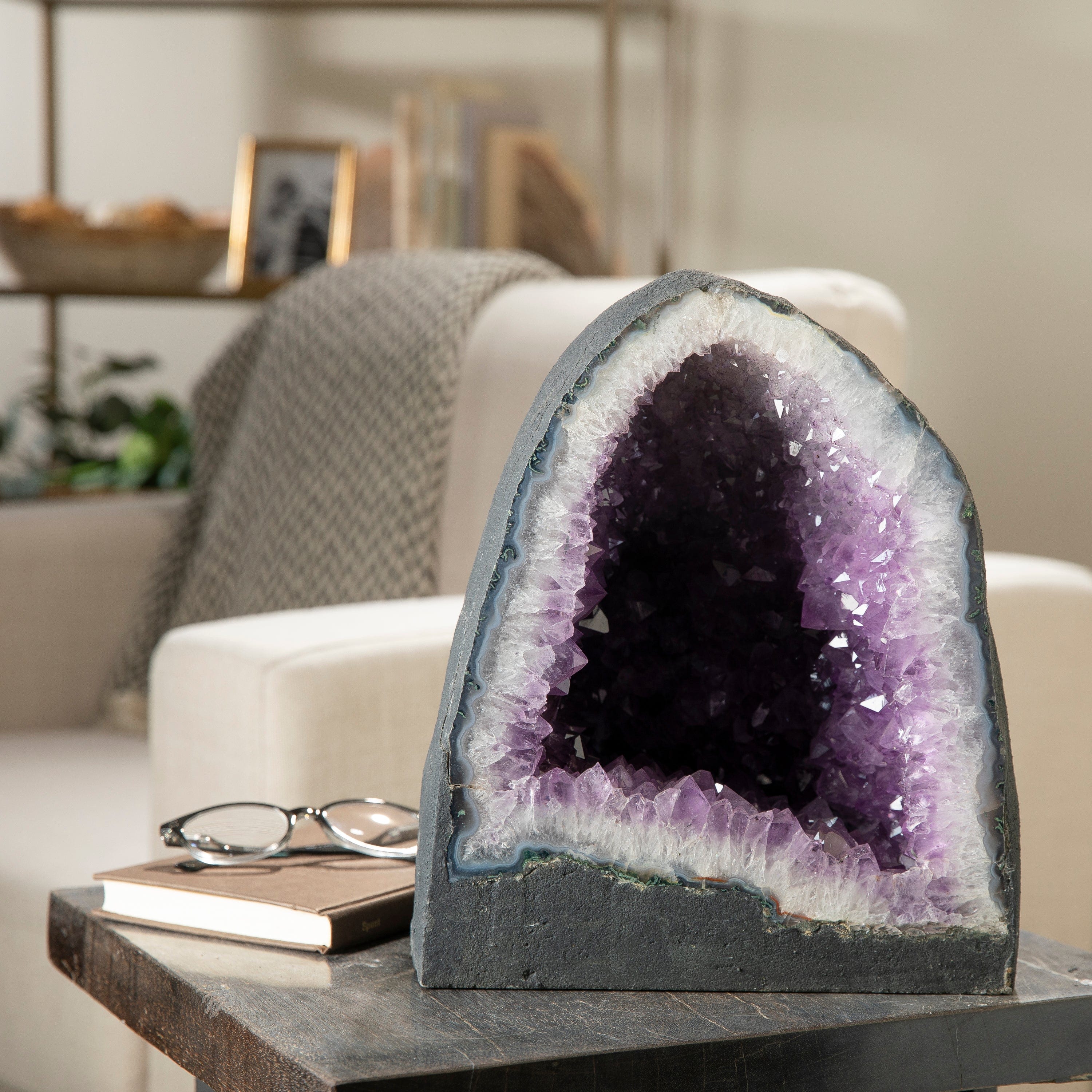 Kalifano Amethyst Amethyst Geode Cathedral from Brazil - 12" / 56 lbs BAG4400.009