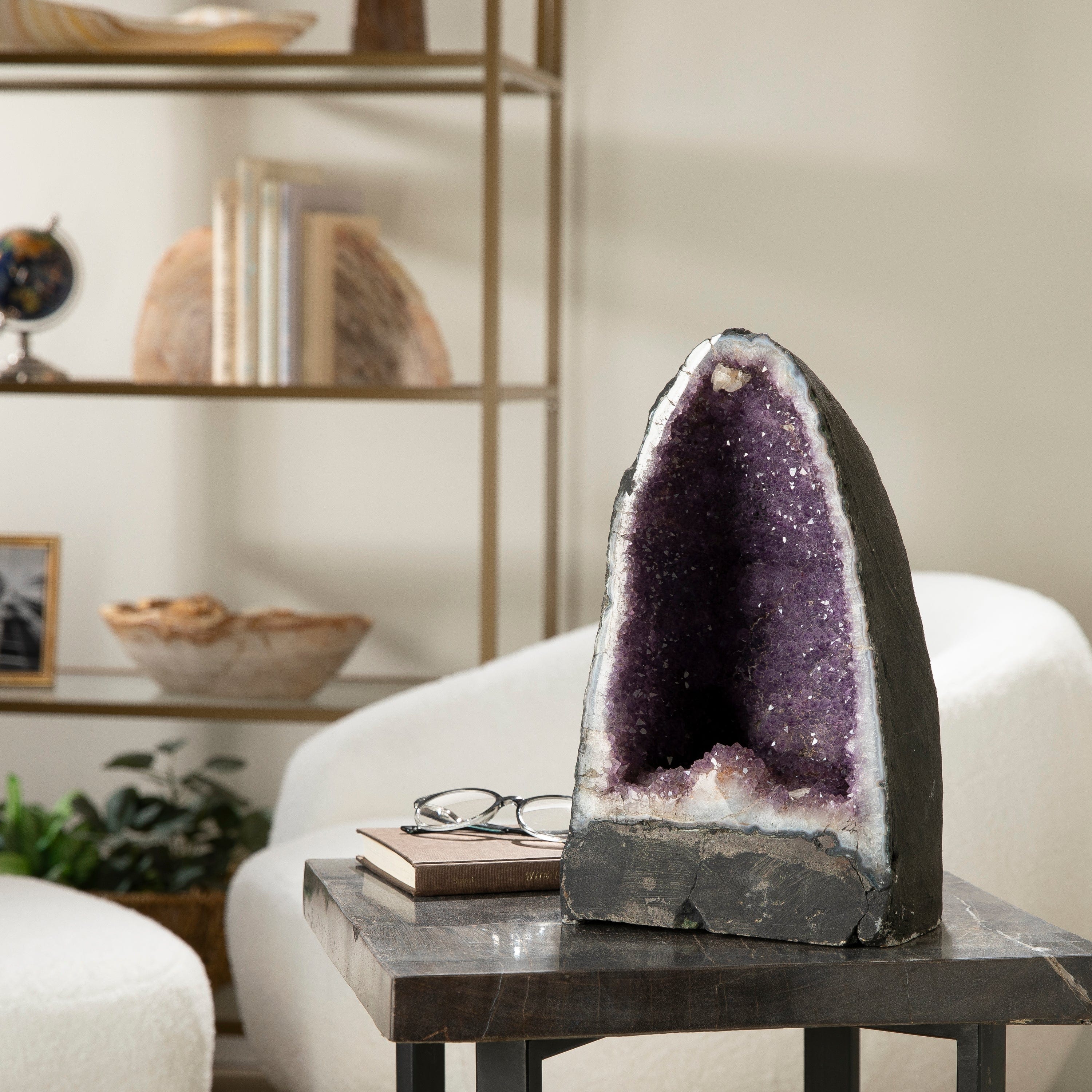 Kalifano Amethyst Amethyst Geode Cathedral from Brazil - 13" / 30 lbs BAG3600.021