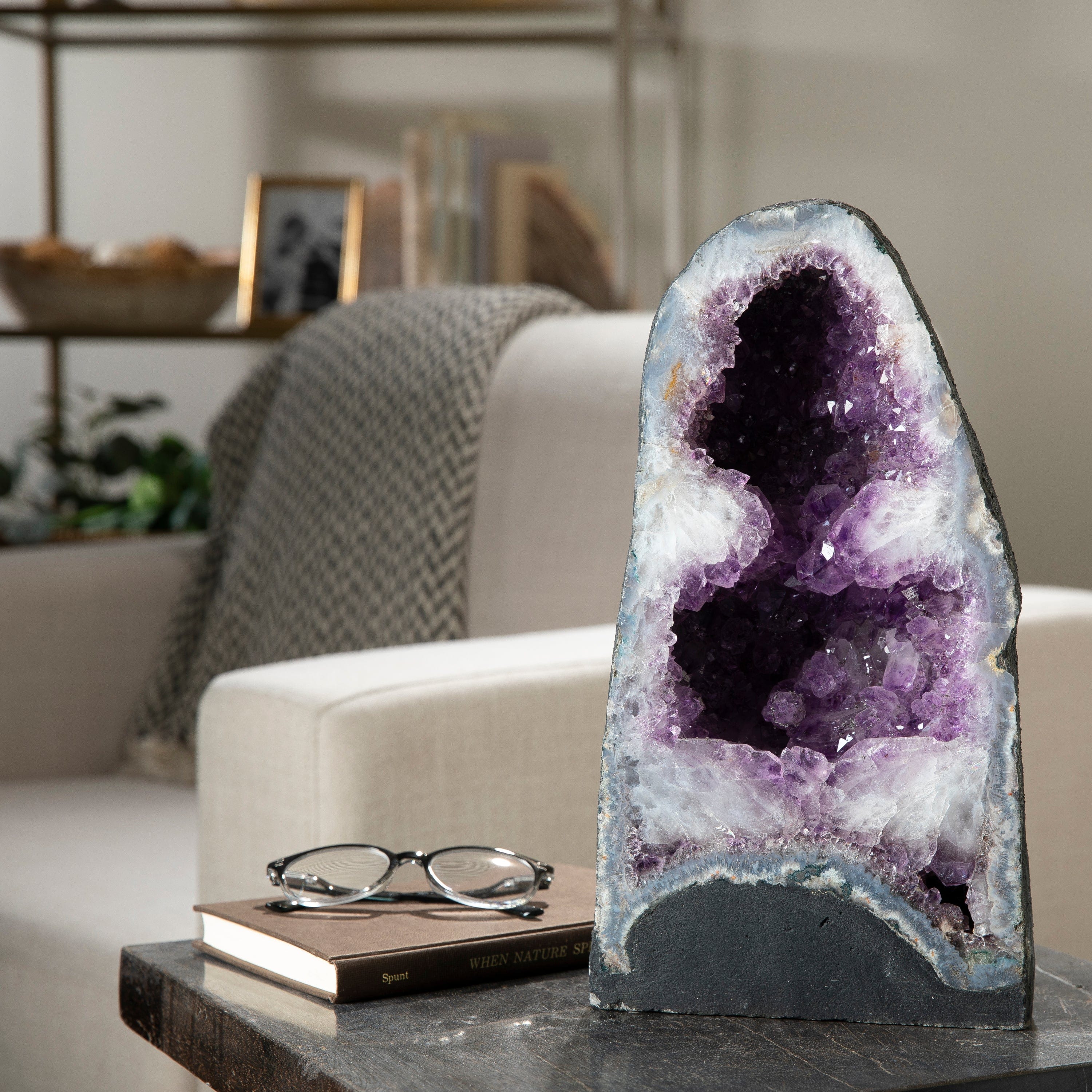 Kalifano Amethyst Amethyst Geode Cathedral from Brazil - 14" / 24 lbs BAG2600.007