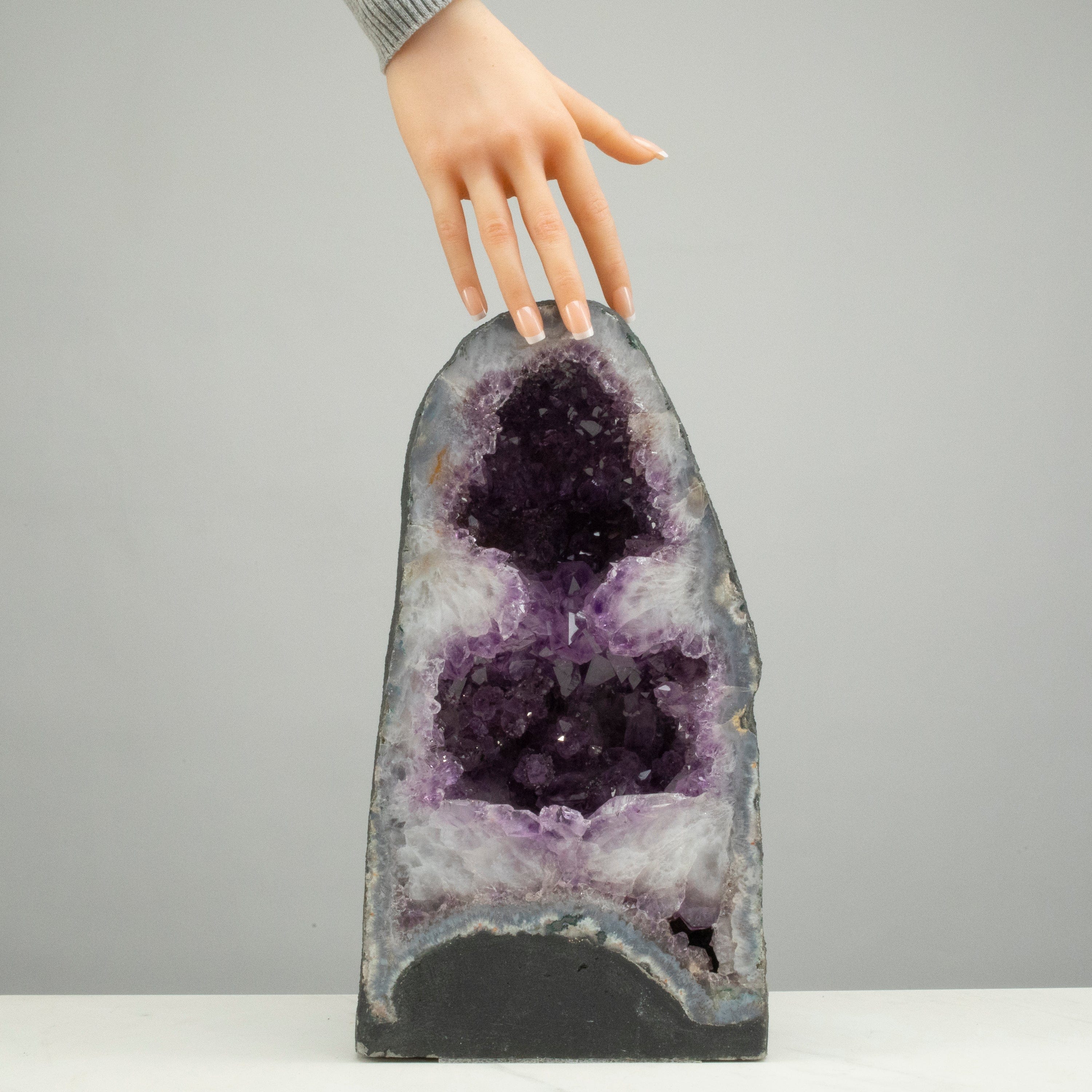 Kalifano Amethyst Amethyst Geode Cathedral from Brazil - 14" / 24 lbs BAG2600.007