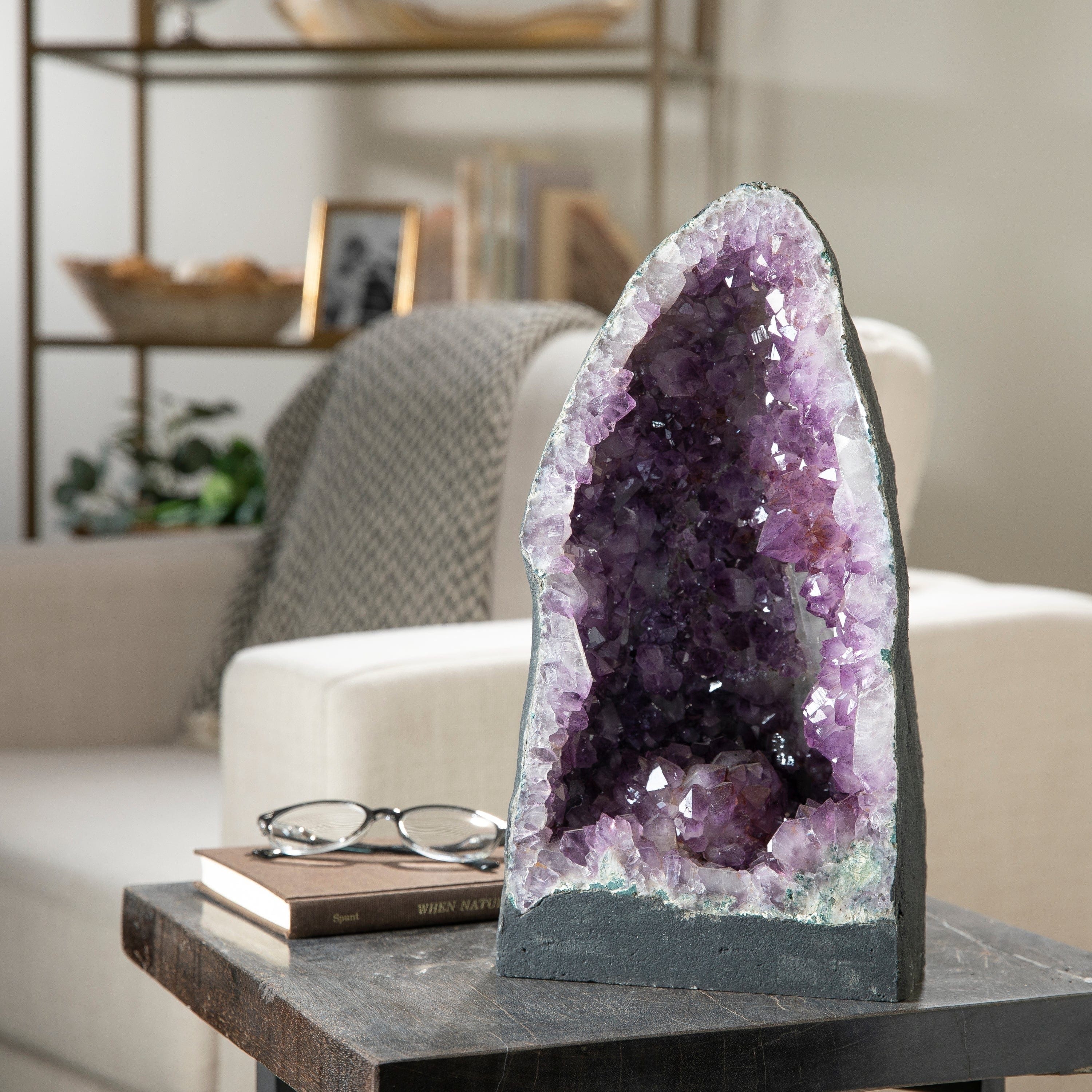 Kalifano Amethyst Amethyst Geode Cathedral from Brazil - 14" / 28 lbs BAG2600.005