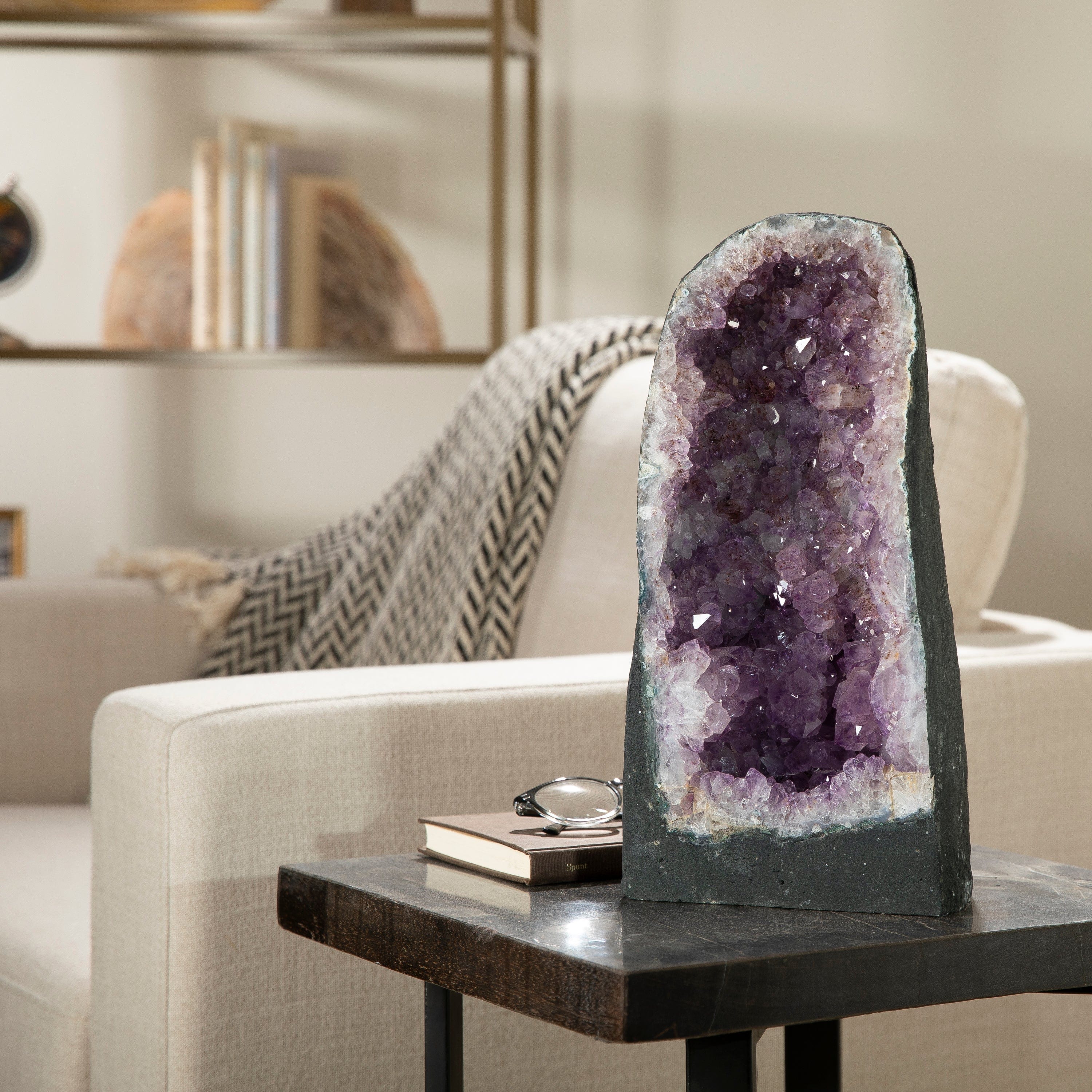 Kalifano Amethyst Amethyst Geode Cathedral from Brazil - 15" / 25 lbs BAG2600.008