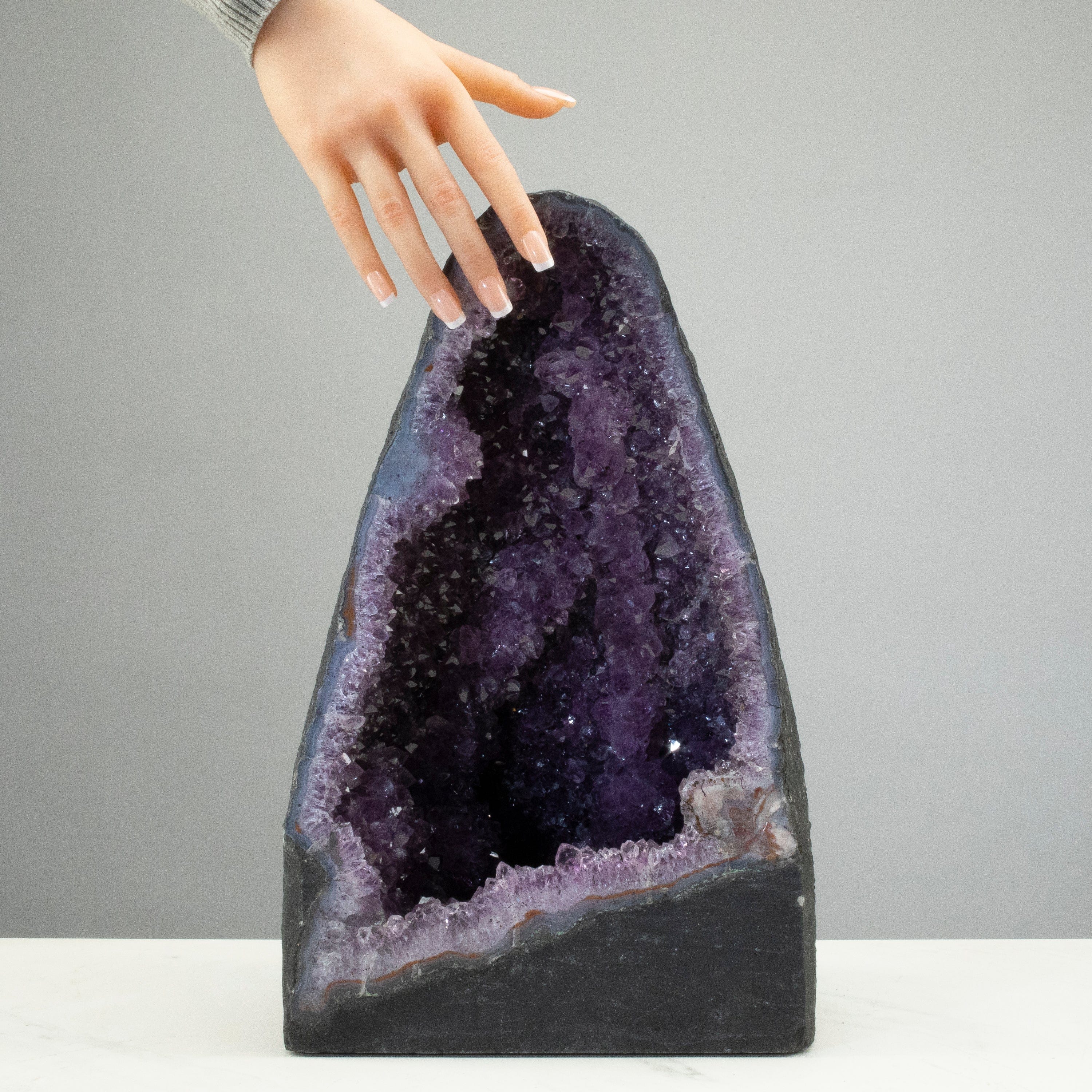 Kalifano Amethyst Amethyst Geode Cathedral from Brazil - 15" / 29.9lbs BAG3200.012