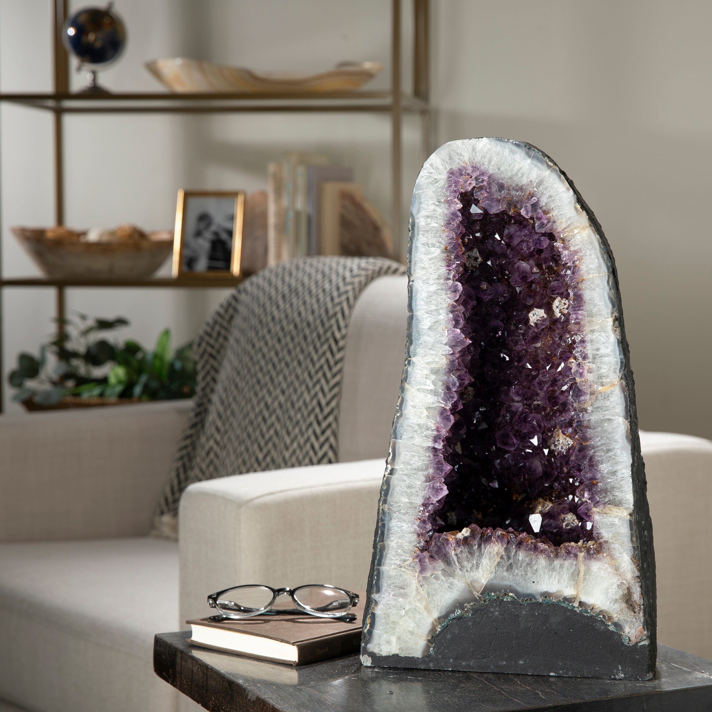Kalifano Amethyst Amethyst Geode Cathedral from Brazil - 17" / 43.1lbs BAG6000.011
