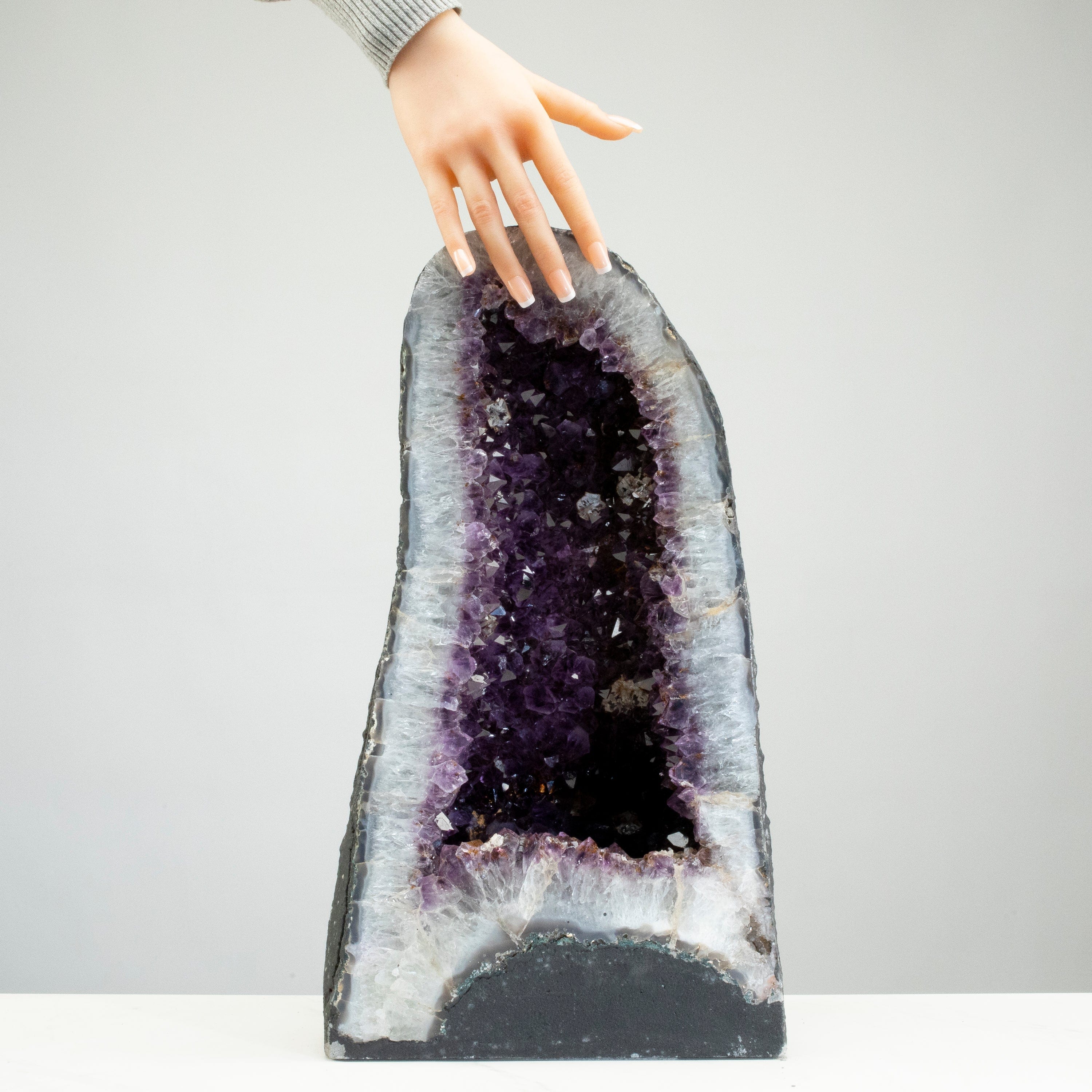 Kalifano Amethyst Amethyst Geode Cathedral from Brazil - 17" / 43.1lbs BAG6000.011