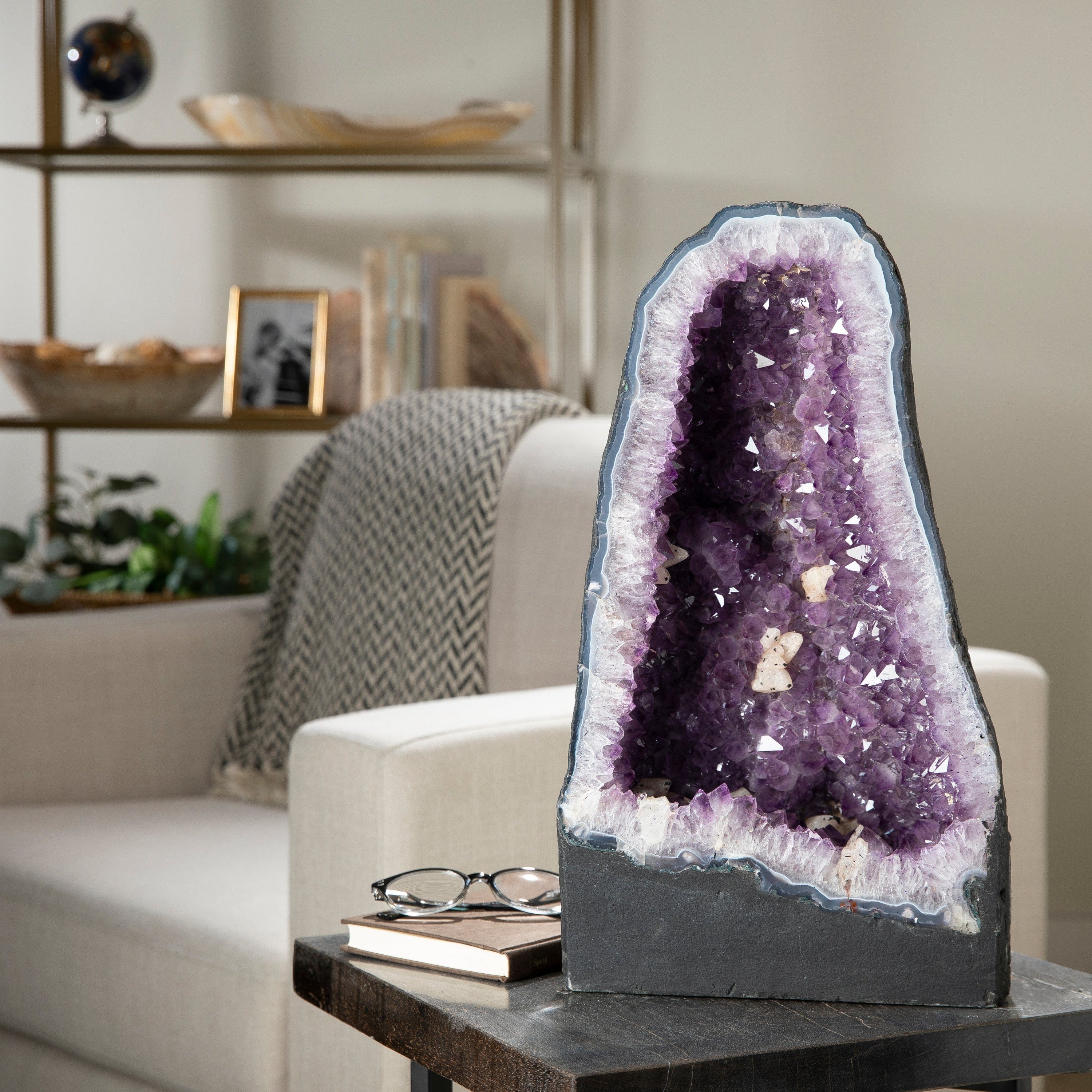 Kalifano Amethyst Amethyst Geode Cathedral from Brazil - 19" / 50.2lbs BAG5600.003