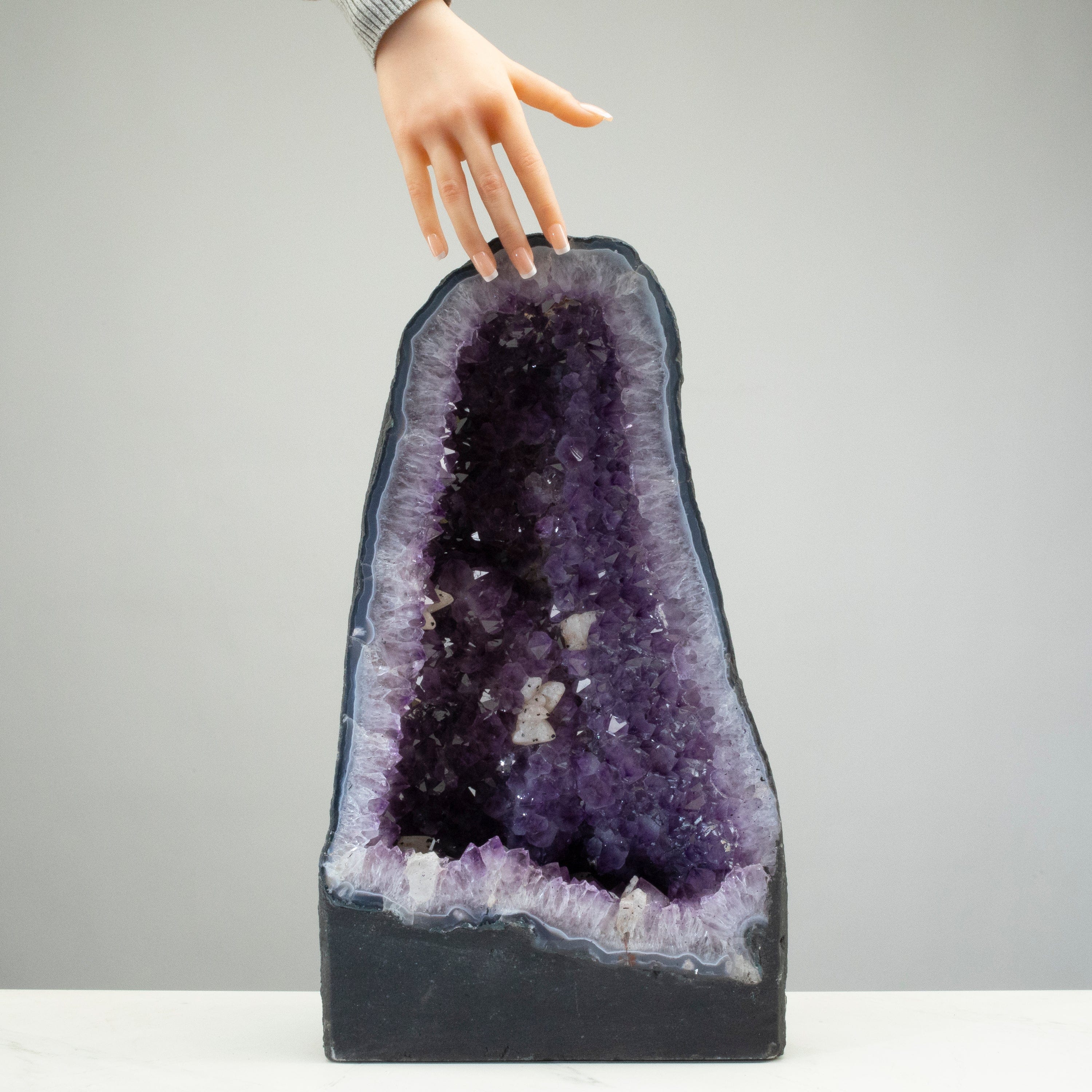 Kalifano Amethyst Amethyst Geode Cathedral from Brazil - 19" / 50.2lbs BAG5600.003