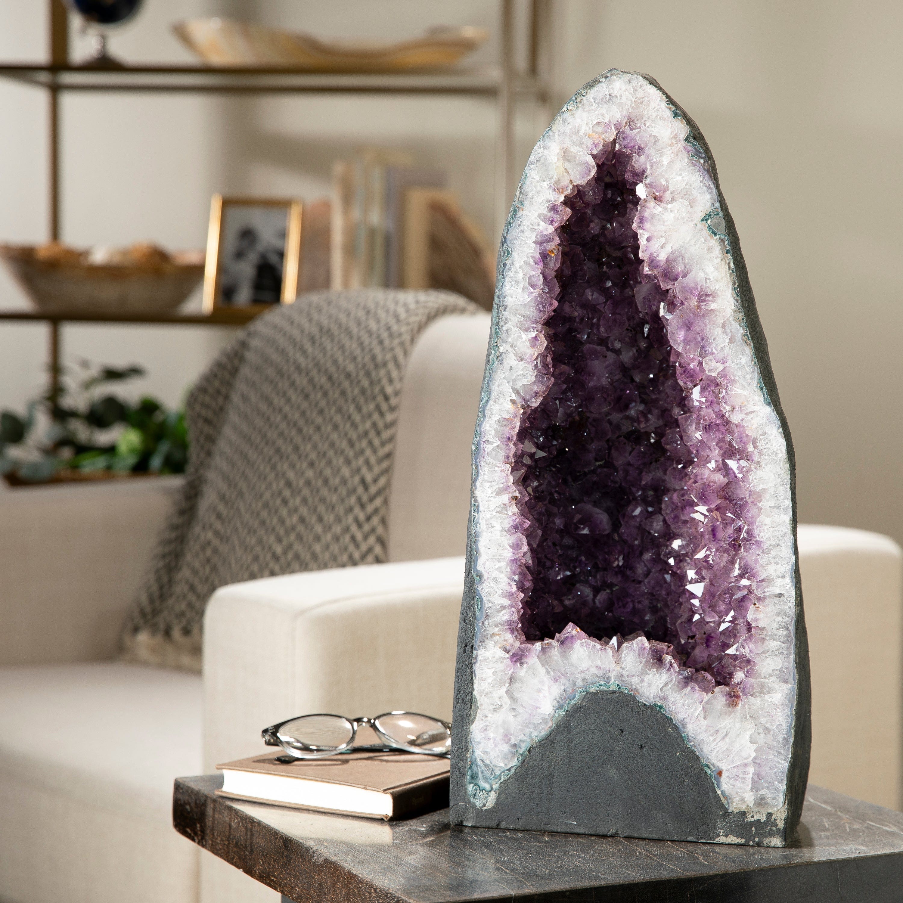 Kalifano Amethyst Amethyst Geode Cathedral from Brazil - 19" / 51 lbs BAG5000.007