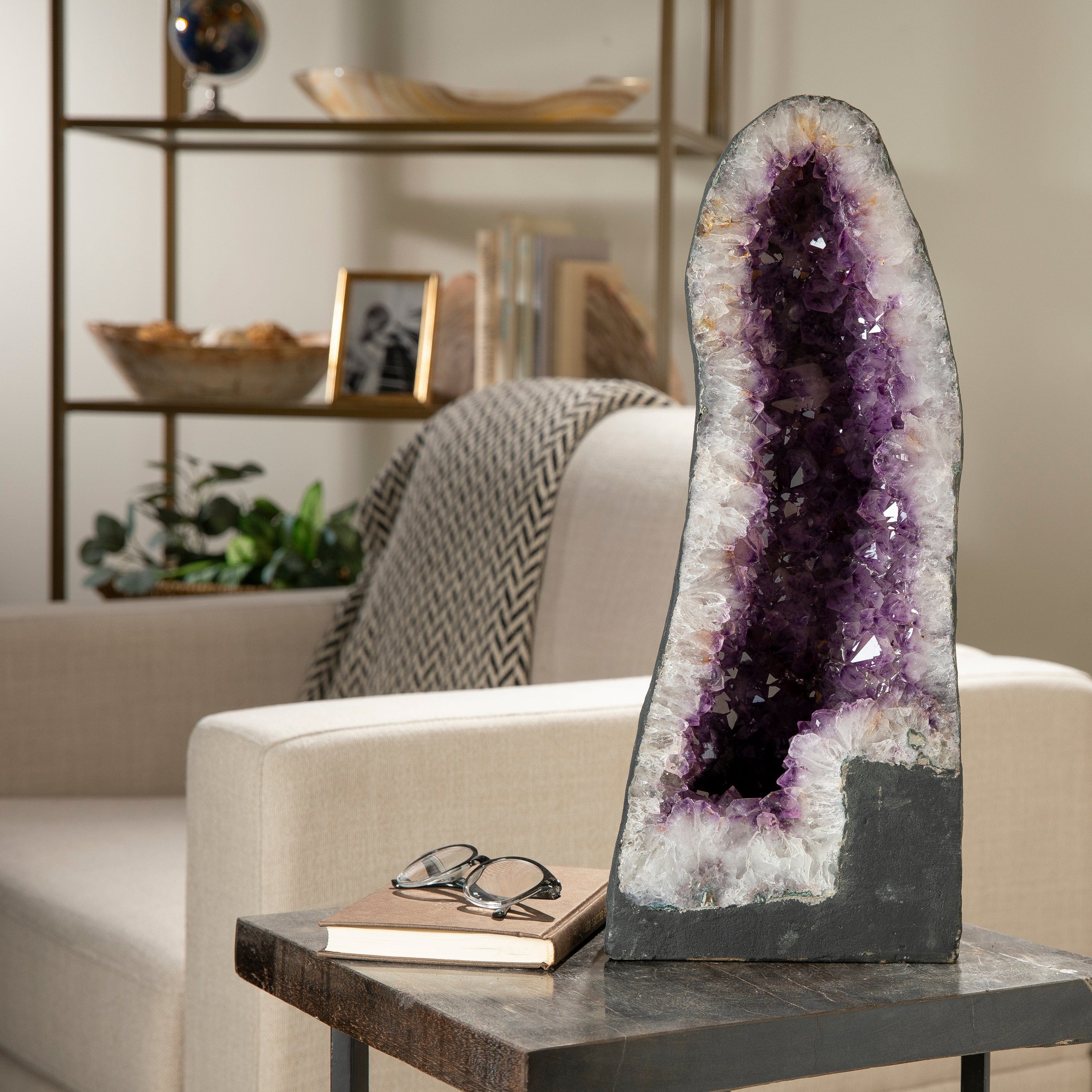 Kalifano Amethyst Amethyst Geode Cathedral from Brazil - 20" / 41 lbs BAG4400.011