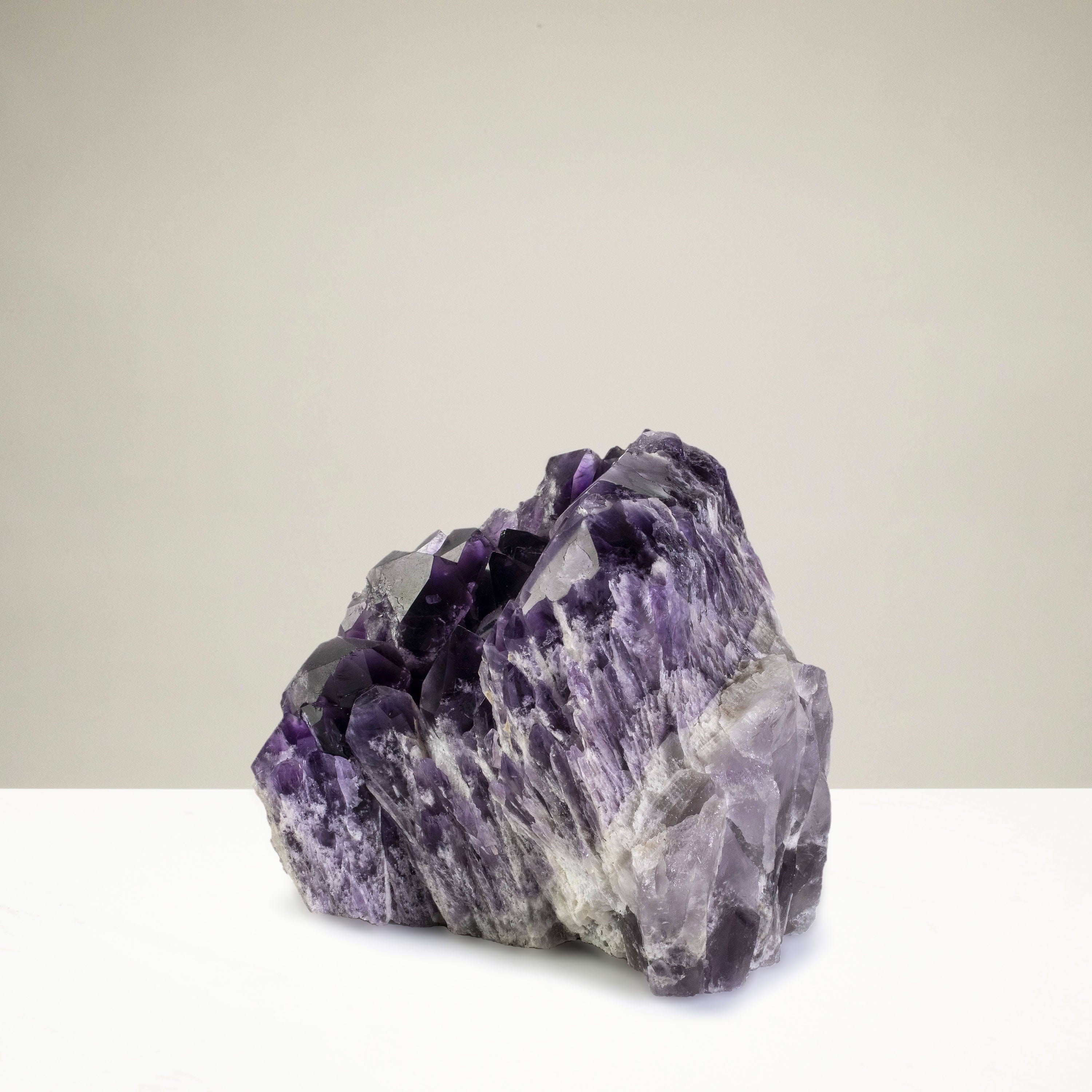 Kalifano Amethyst Rare Natural Elestial Amethyst Cluster Point from Brazil - 11.2 lbs ALW2000.001