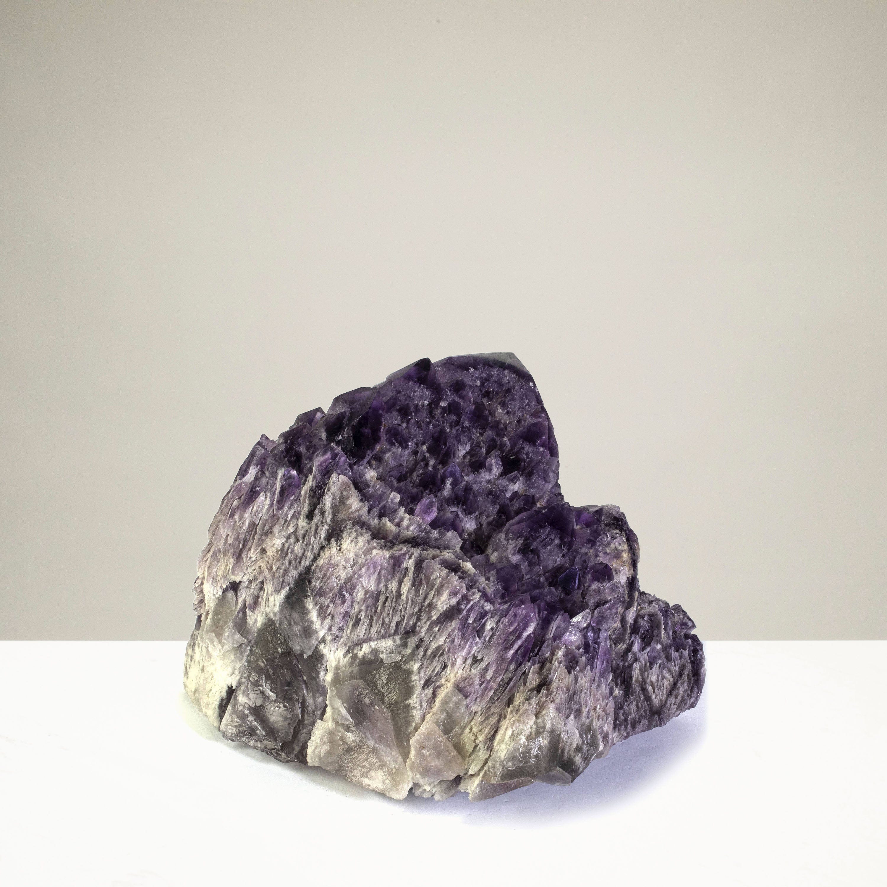 Kalifano Amethyst Rare Natural Elestial Amethyst Cluster Point from Brazil - 20.2 lbs ALW3400.001