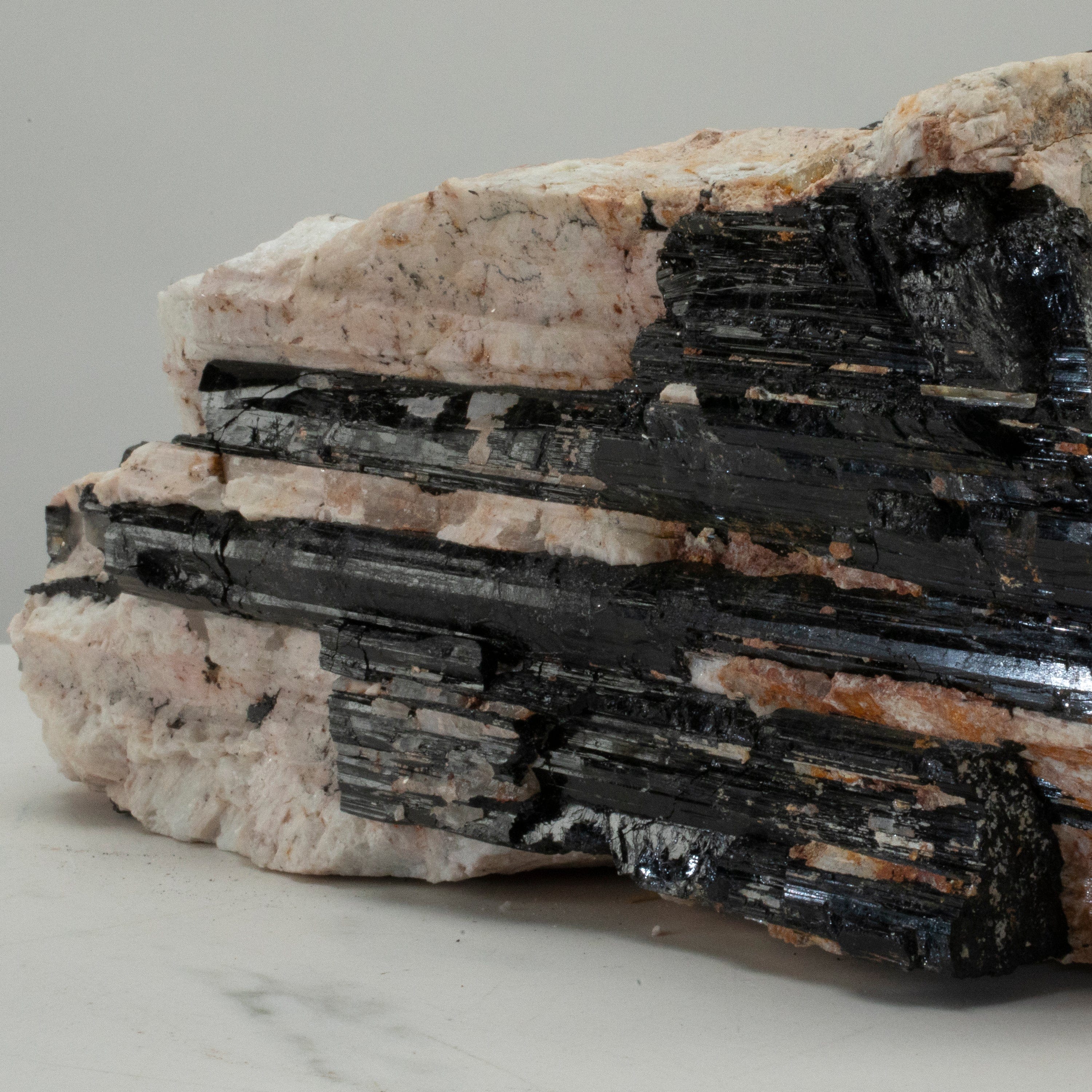 Kalifano Black Tourmaline Raw Black Tourmaline and Mica Log 11" / 26.9lbs BT1800.008