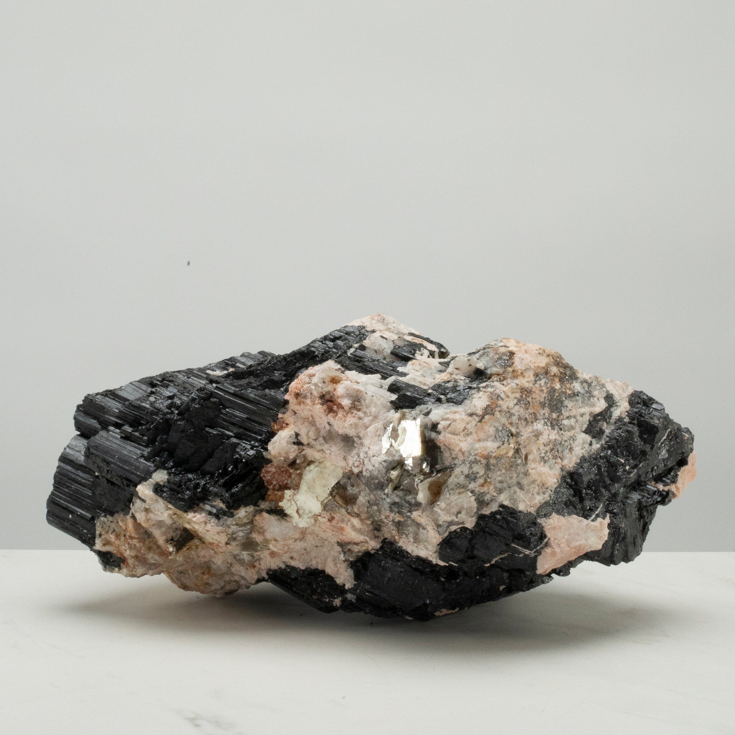 Kalifano Black Tourmaline Raw Black Tourmaline and Mica Log 12" / 24.3lbs BT2000.007