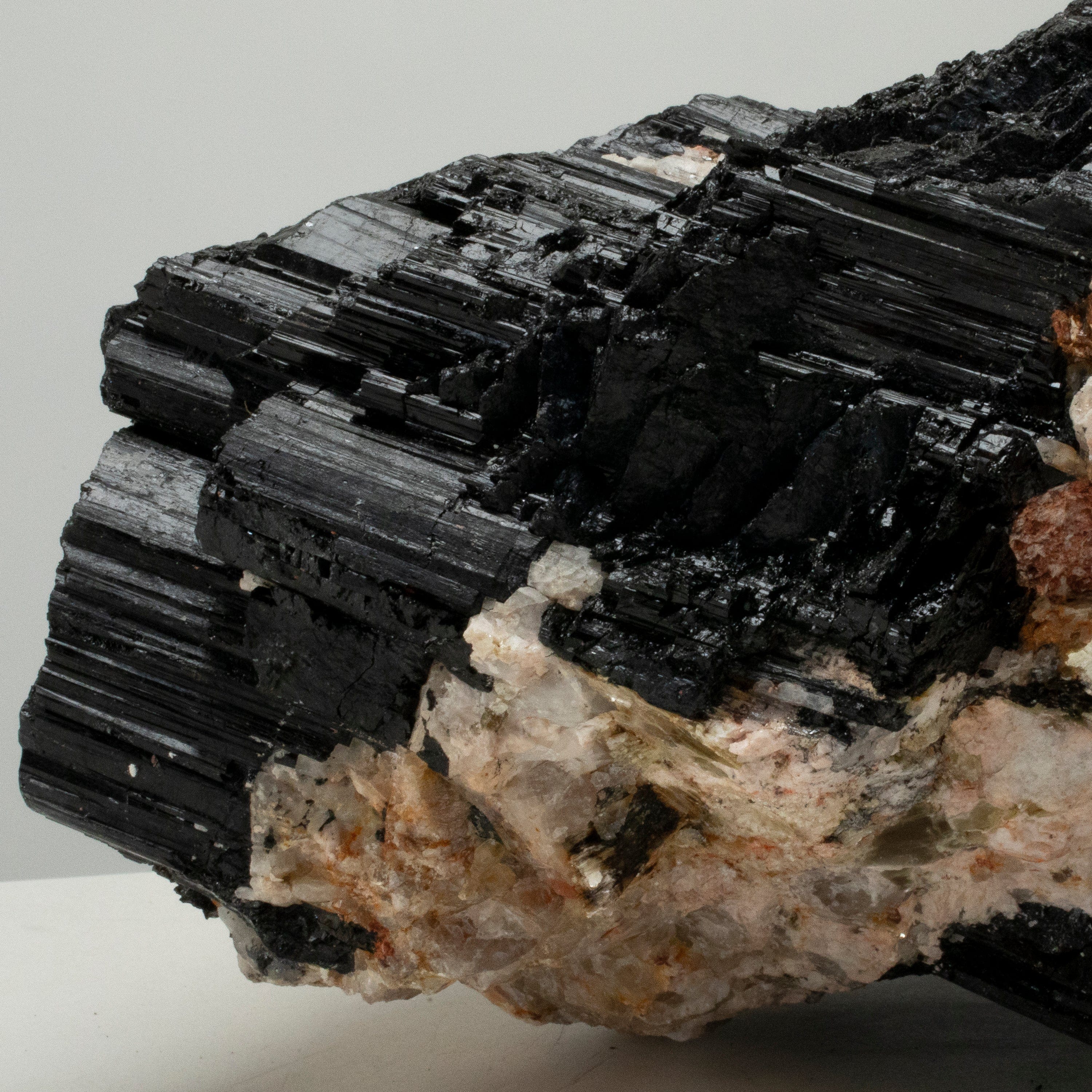 Kalifano Black Tourmaline Raw Black Tourmaline and Mica Log 12" / 24.3lbs BT2000.007