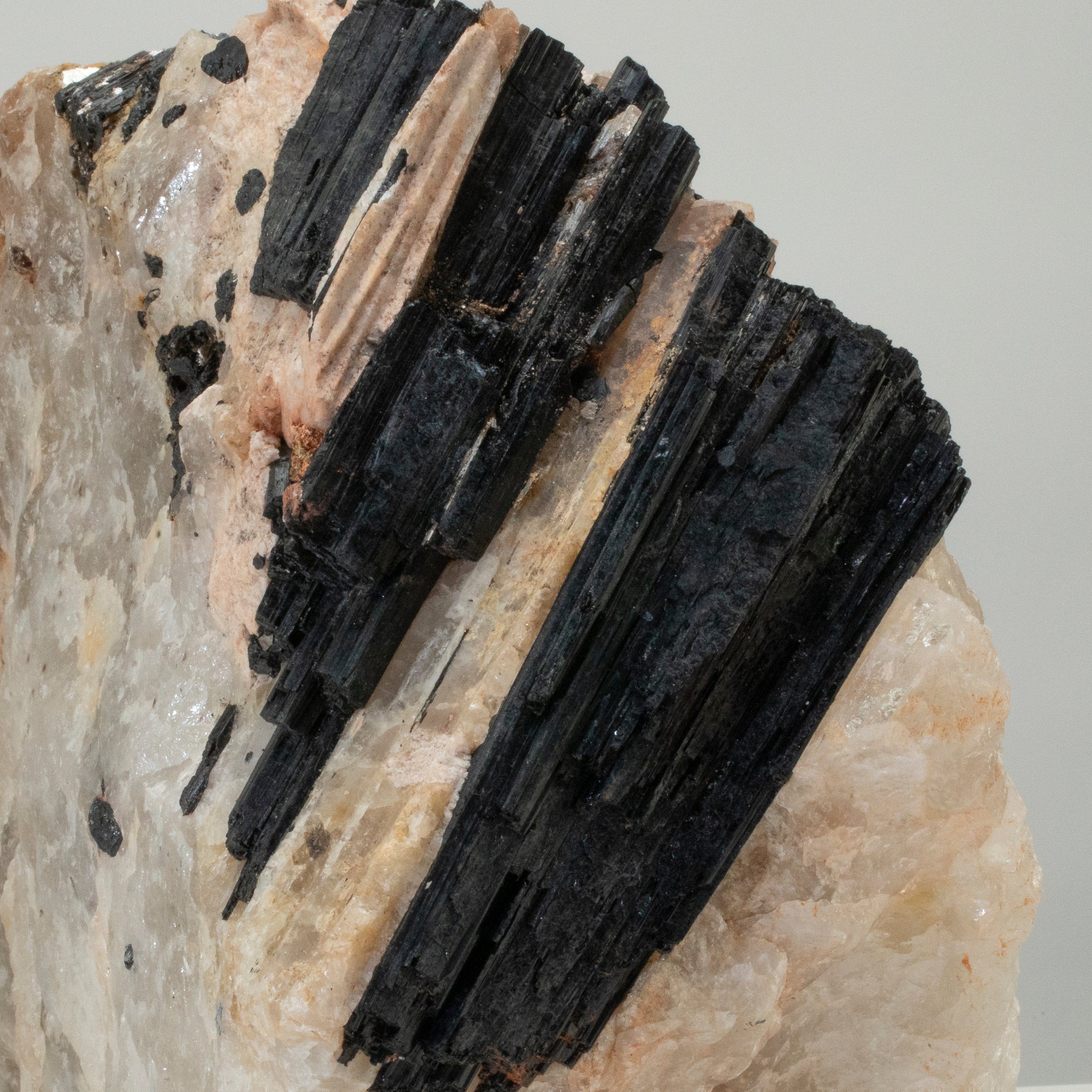 Kalifano Black Tourmaline Raw Black Tourmaline and Mica Log 12" / 29.5lbs BT1800.007