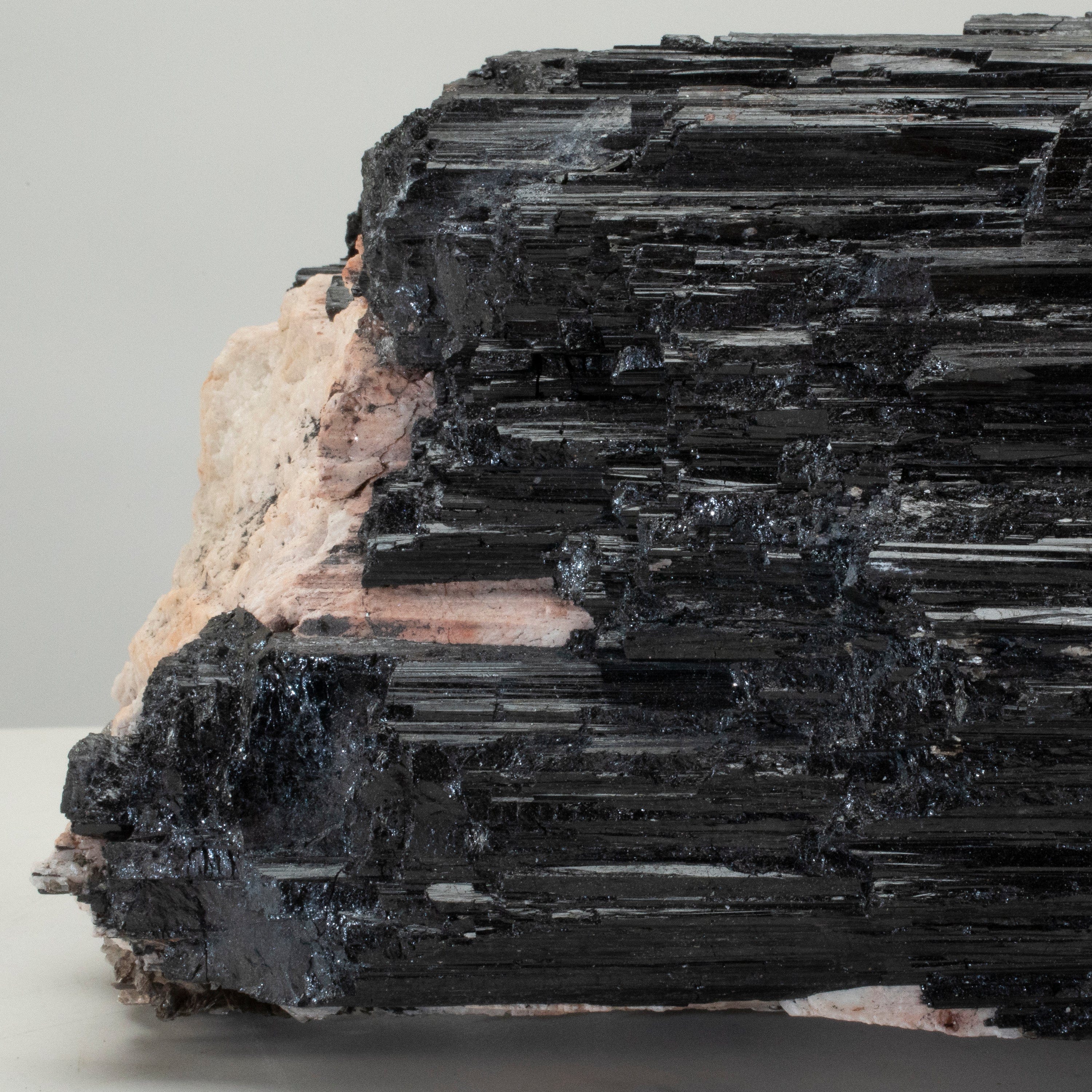 Kalifano Black Tourmaline Raw Black Tourmaline and Mica Log 15" / 27.1lbs BT2400.006