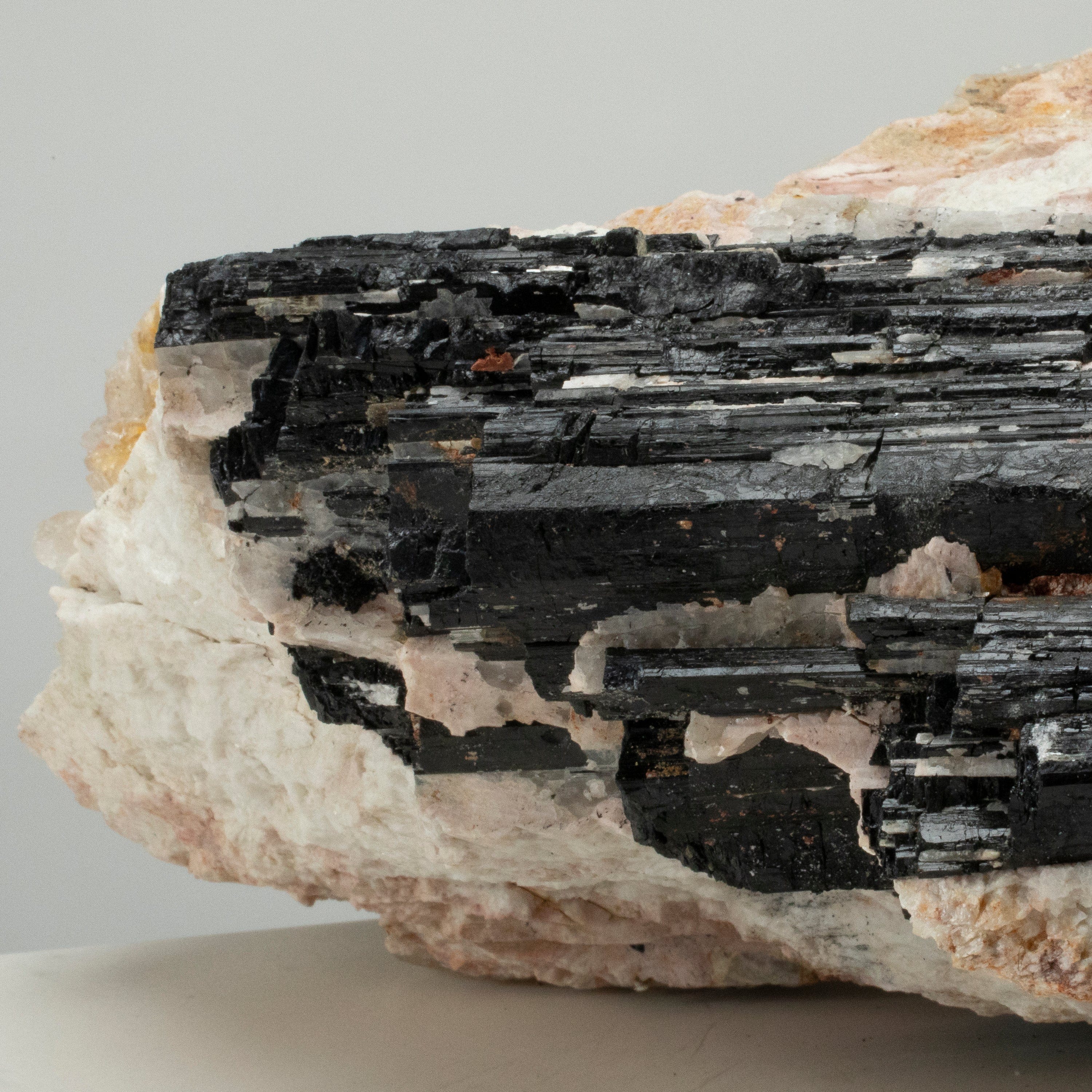 Kalifano Black Tourmaline Raw Black Tourmaline and Mica Log 18" / 39.9lbs BT2800.006