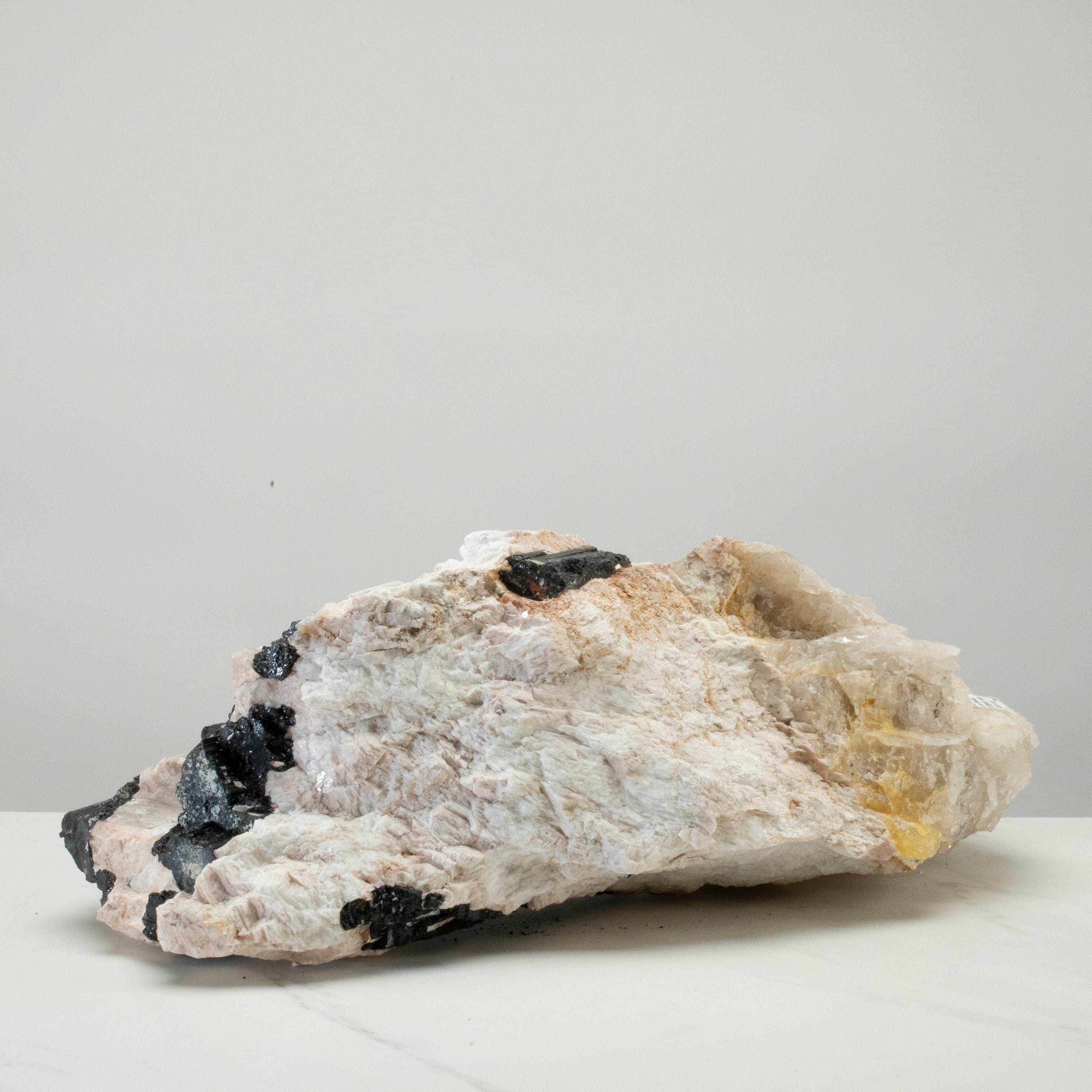 Kalifano Black Tourmaline Raw Black Tourmaline and Mica Log 18" / 39.9lbs BT2800.006