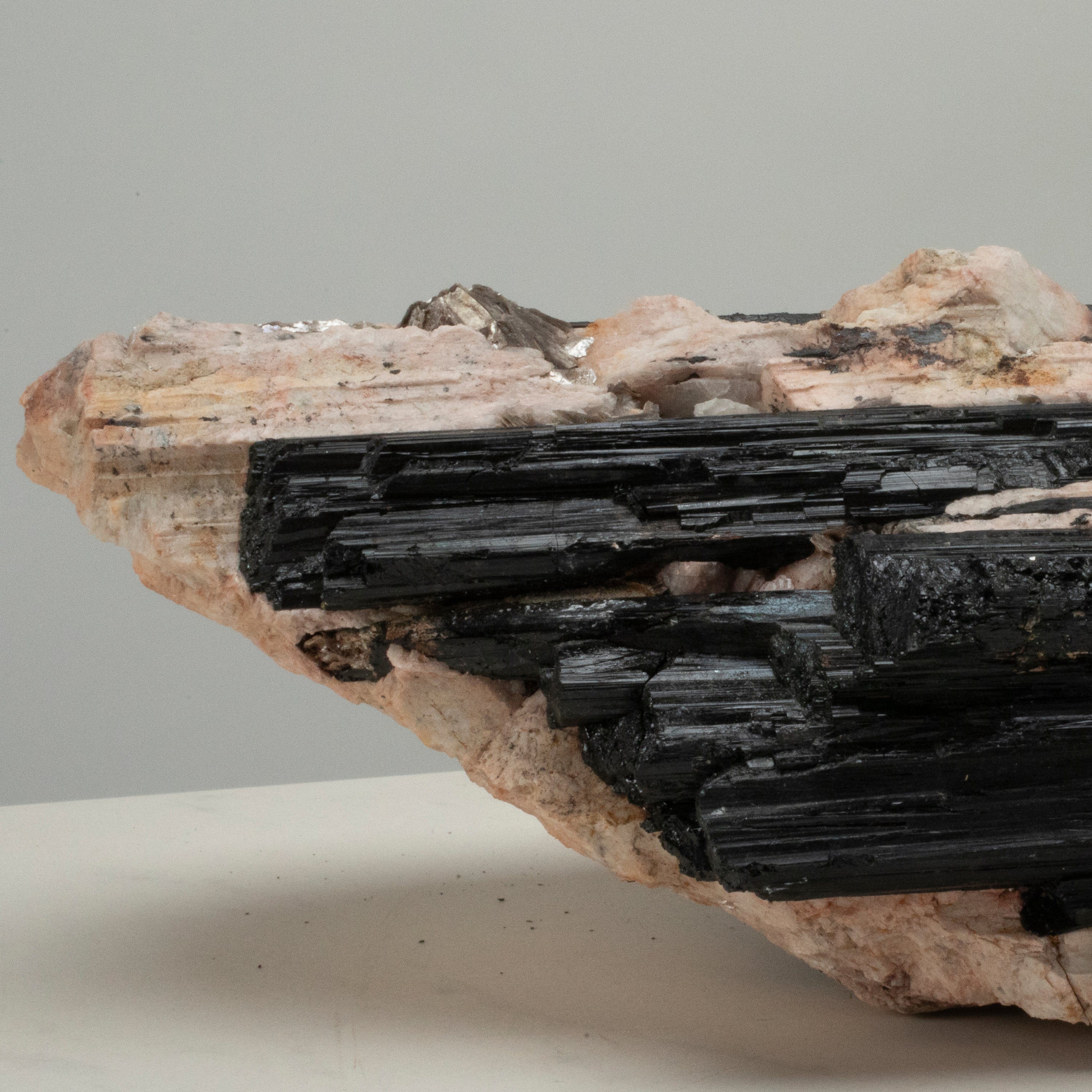 Kalifano Black Tourmaline Raw Black Tourmaline and Mica Log 19" / 27.6lbs BT2000.009