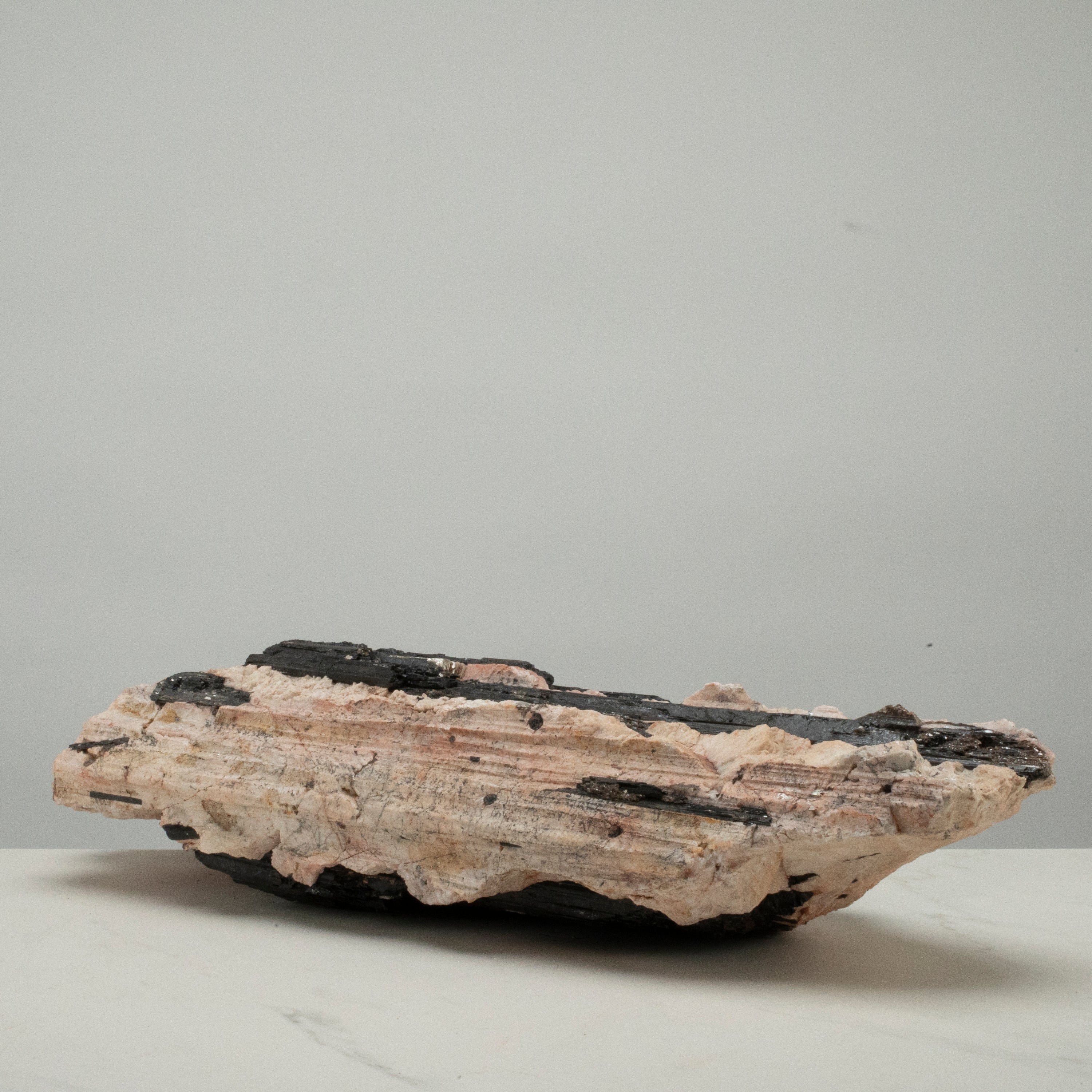 Kalifano Black Tourmaline Raw Black Tourmaline and Mica Log 19" / 27.6lbs BT2000.009