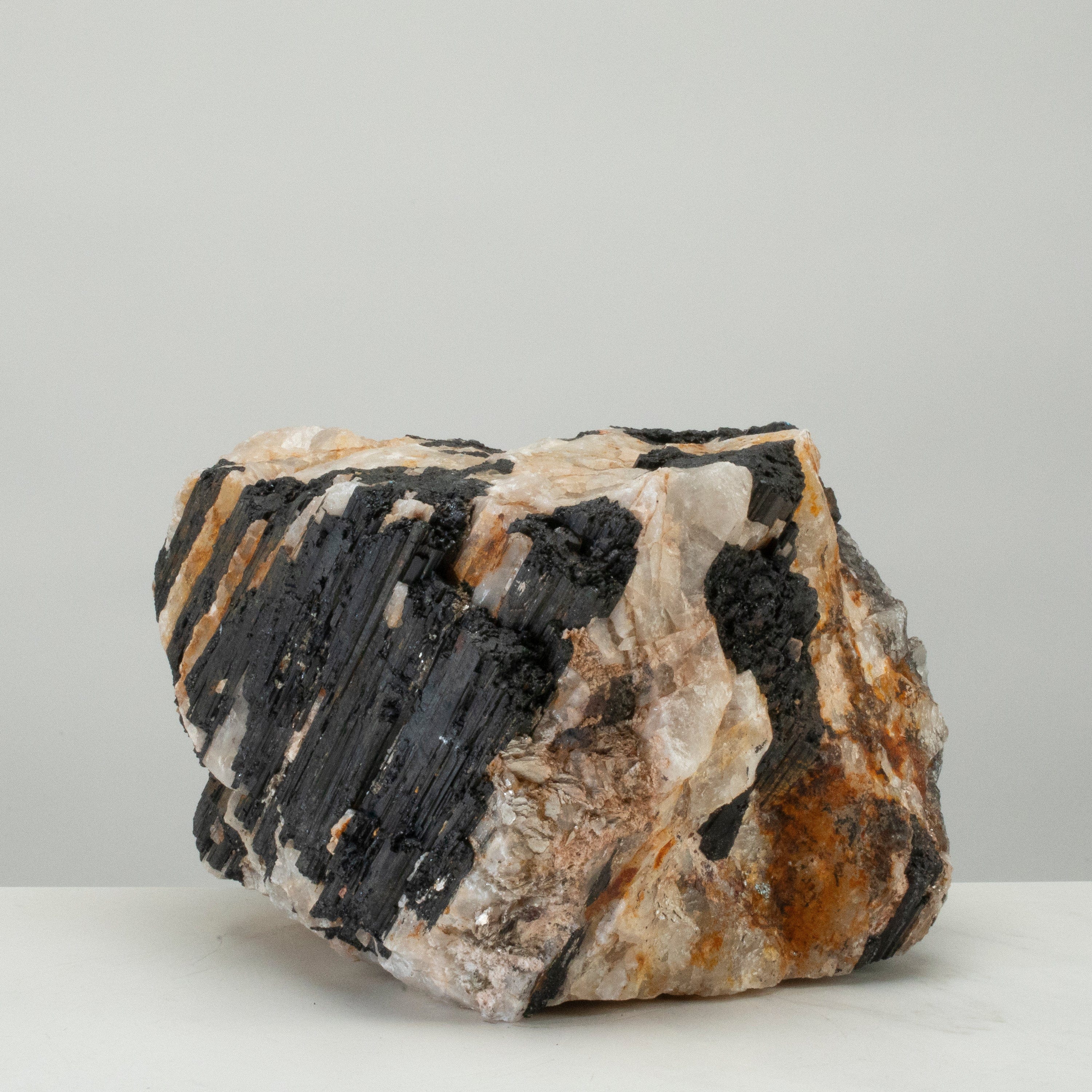 Kalifano Black Tourmaline Raw Black Tourmaline and Mica Log 9" / 28.9lbs BT2000.008