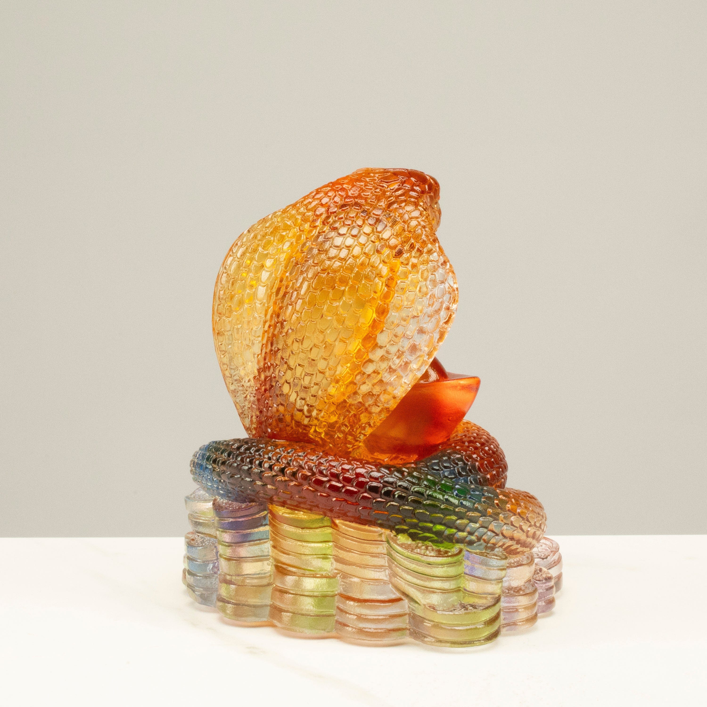 Kalifano Crystal Carving Exquisite Snake Crystal Carving - A Symbol of Wisdom and Intuition CRZ210-SNA