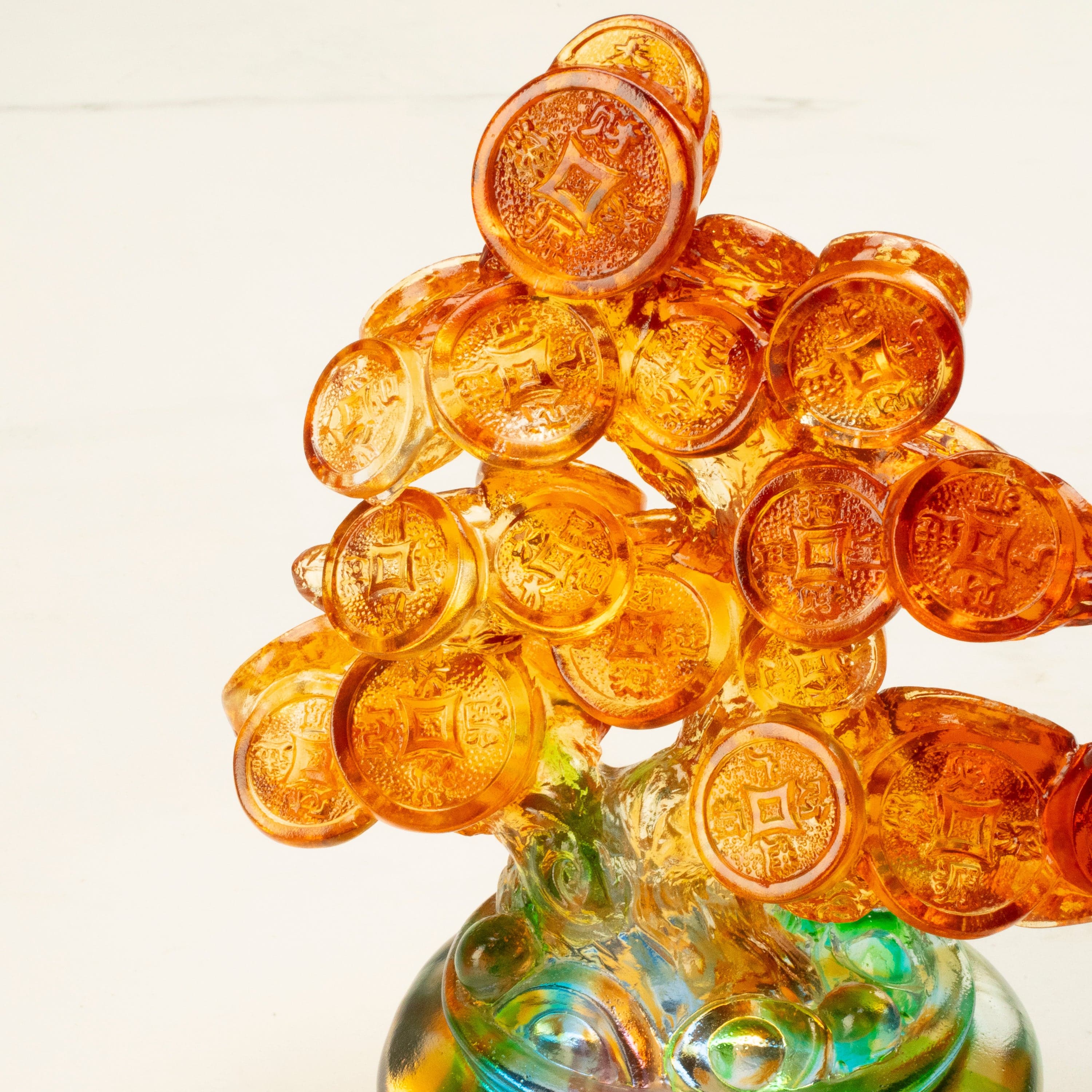 Kalifano Crystal Carving Prosperous Money Tree Crystal Carving - A Symbol of Financial Success and Good Fortune CR330-GEM