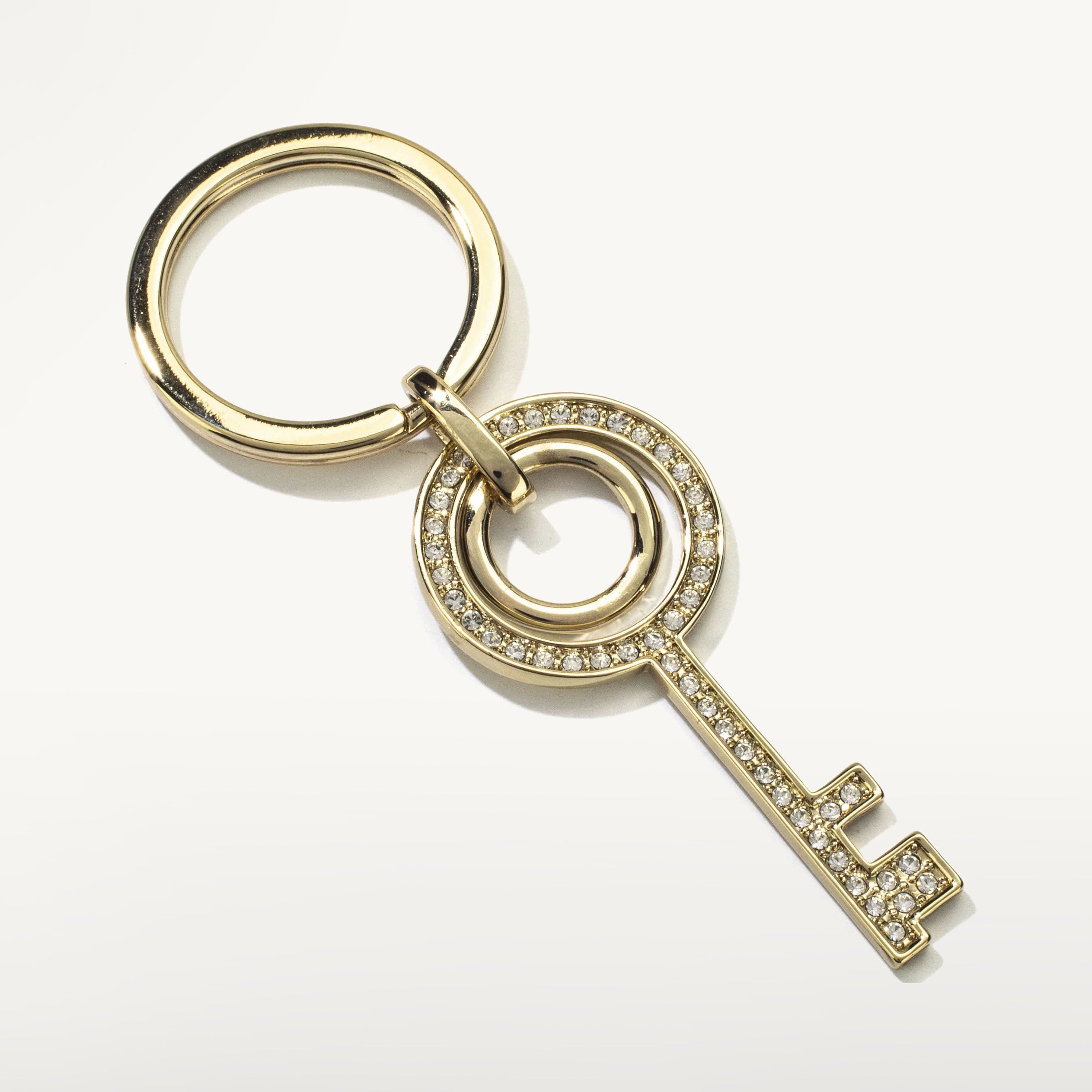 Kalifano Crystal Keychains Gold Key Keychain made with Swarovski Crystals SKC-151