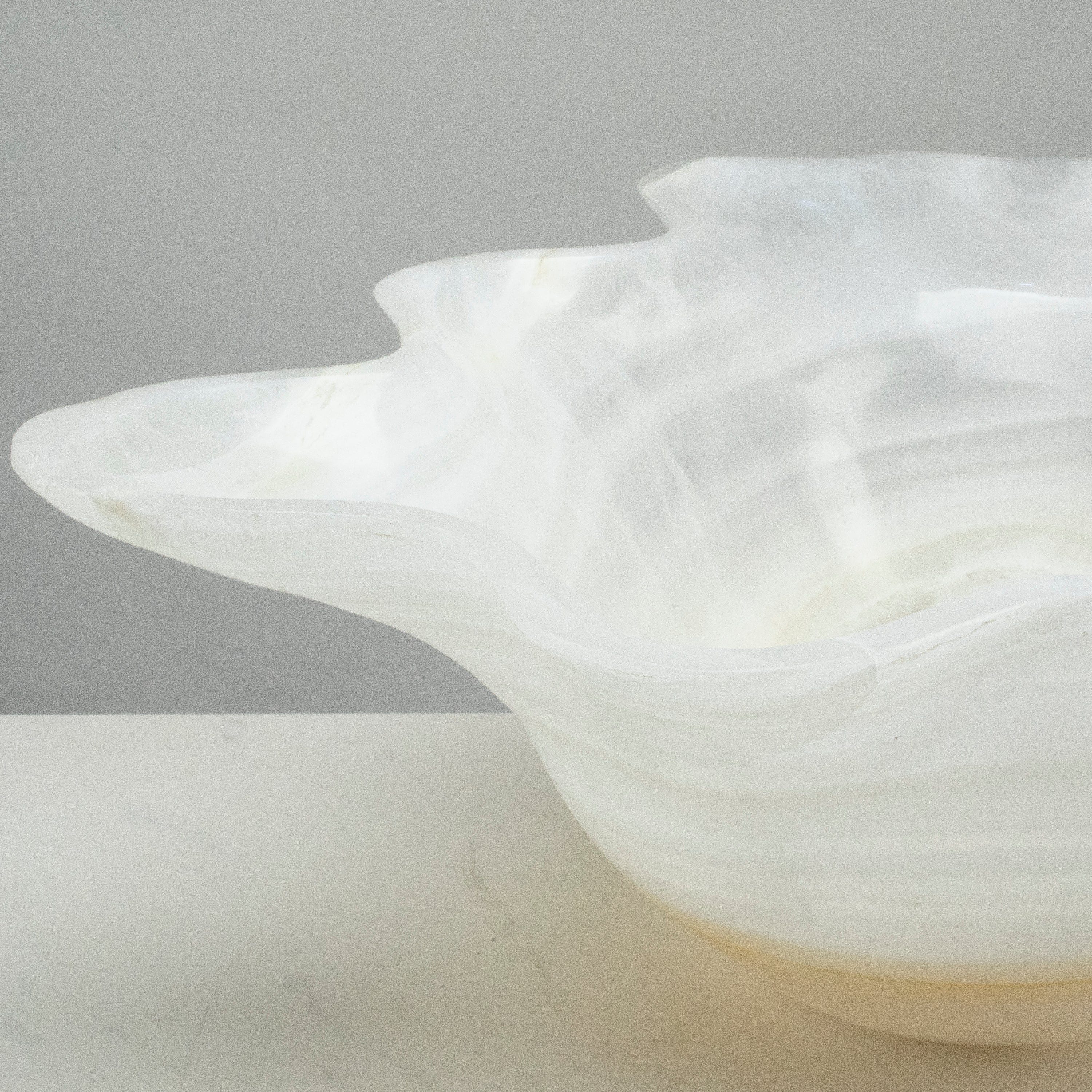 KALIFANO Gemstone Bowls Natural White Onyx Bowl 16.5" BOX8200.001