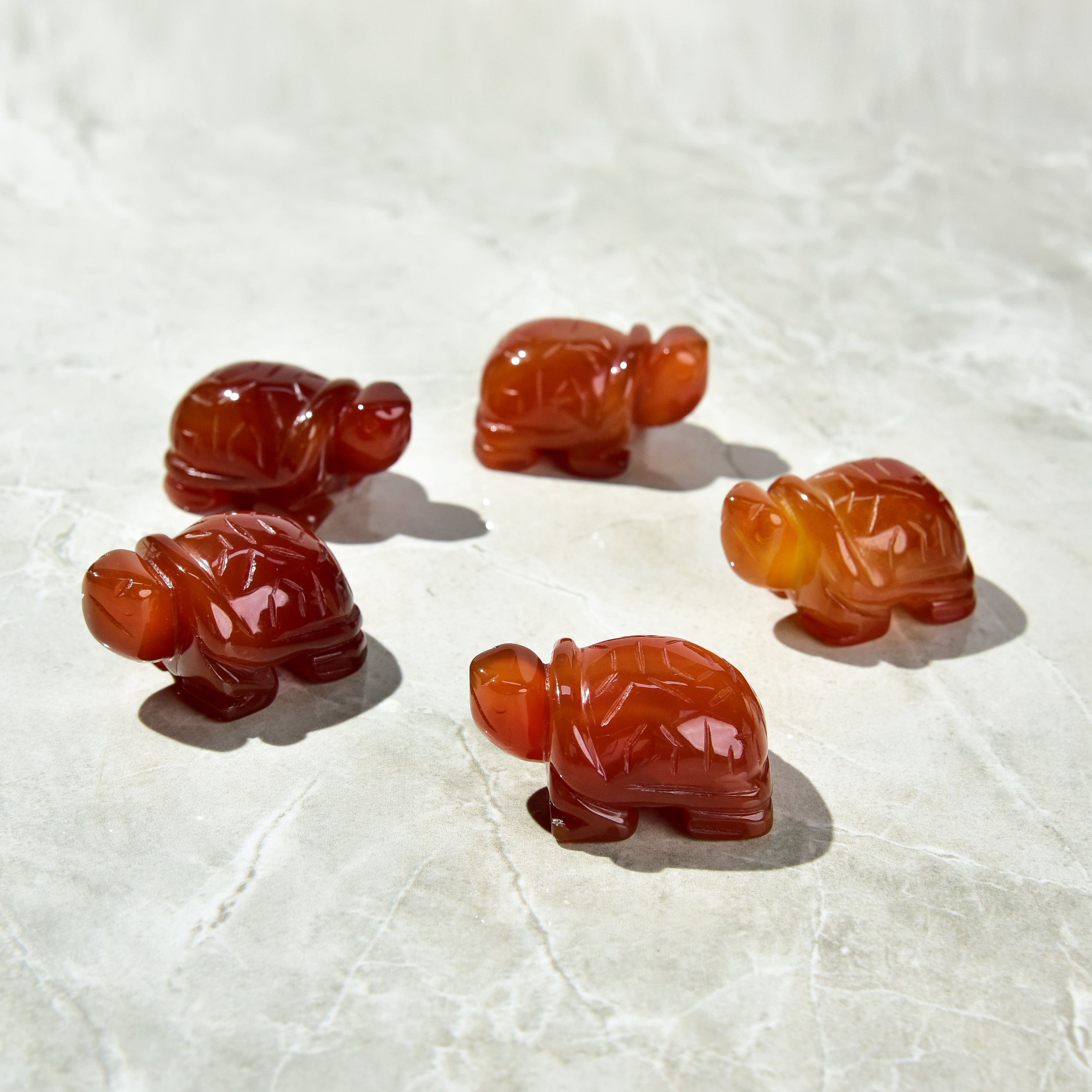 KALIFANO Gemstone Carvings 2" Carnelian Turtle Natural Gemstone Carving CV14-T-CR