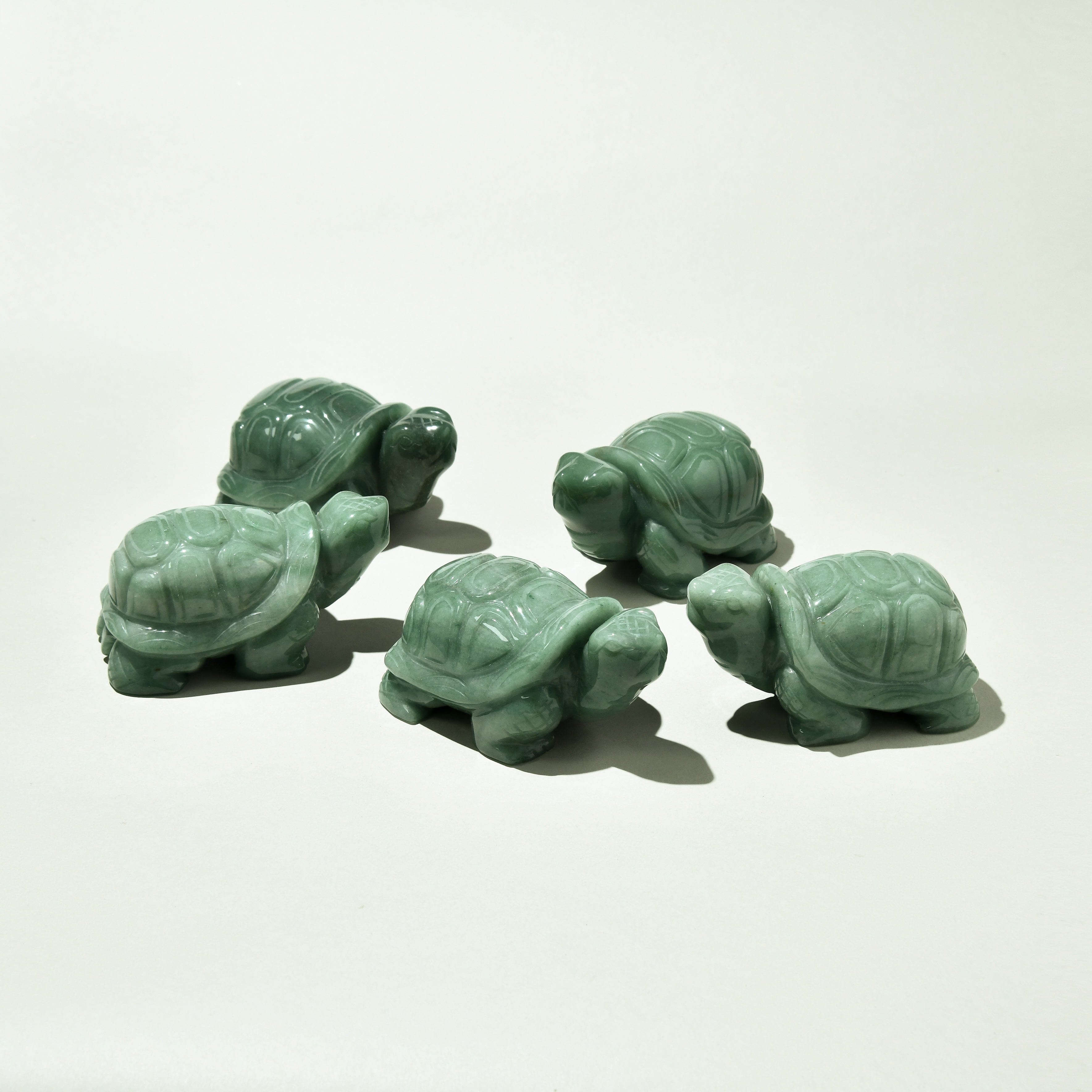 KALIFANO Gemstone Carvings 4" Aventurine Turtle Natural Gemstone Carving CV140-T-AV