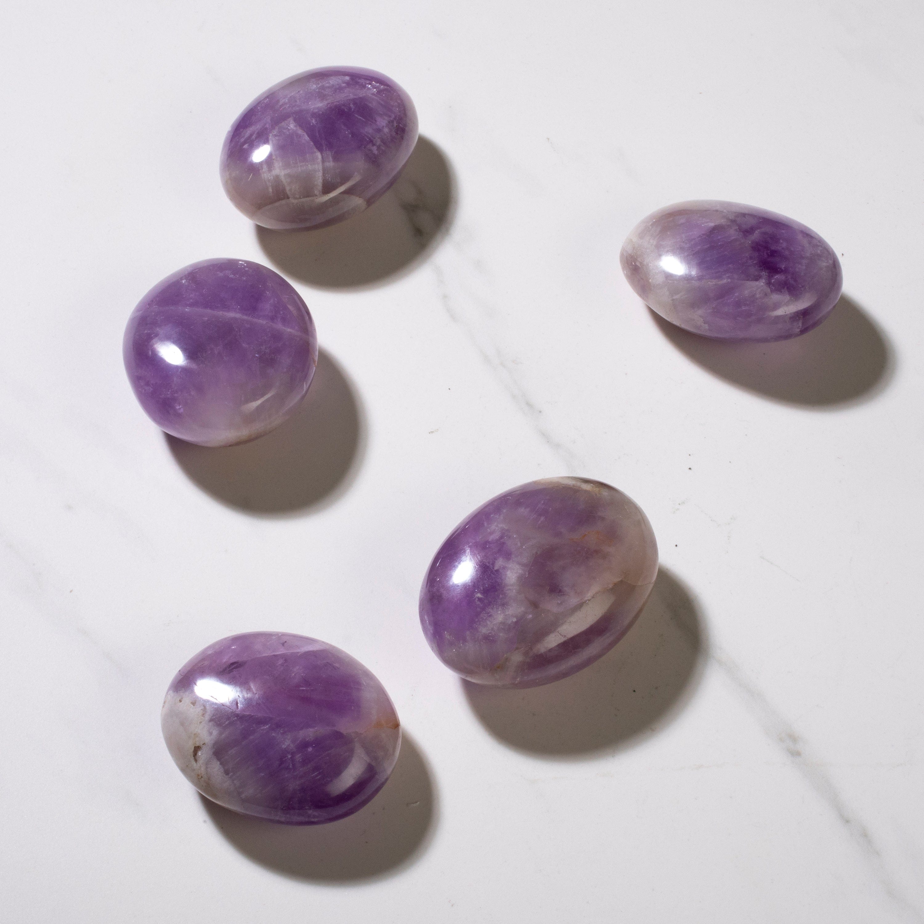KALIFANO Gemstone Carvings Amethyst Palm Stone PS60-AM