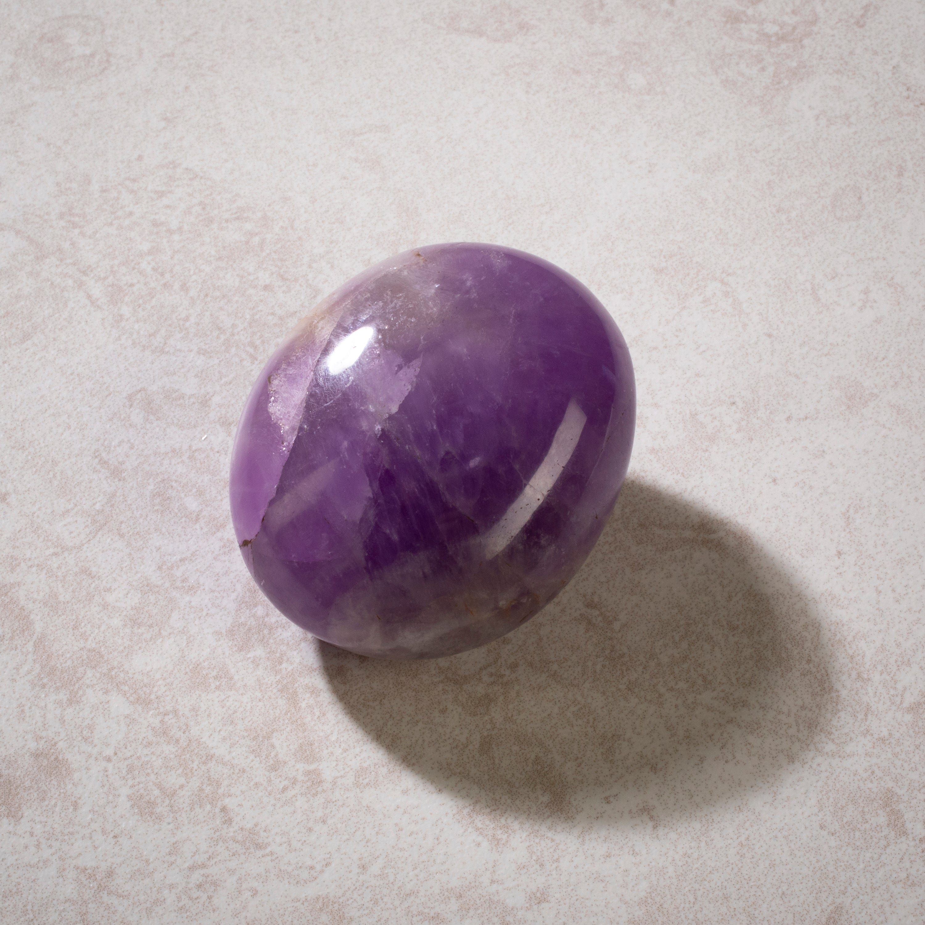 KALIFANO Gemstone Carvings Amethyst Palm Stone PS60-AM