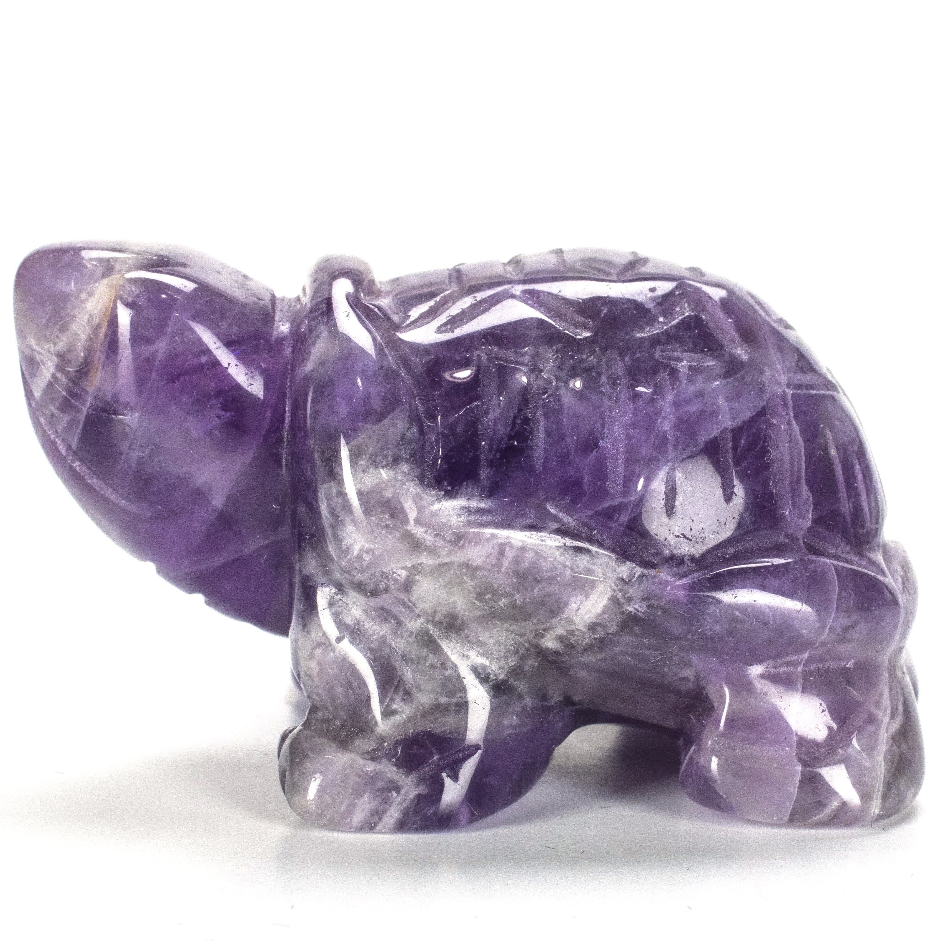 Kalifano Gemstone Carvings Amethyst Turtle 2'' Natural Gemstone Carving CV14-T-AM