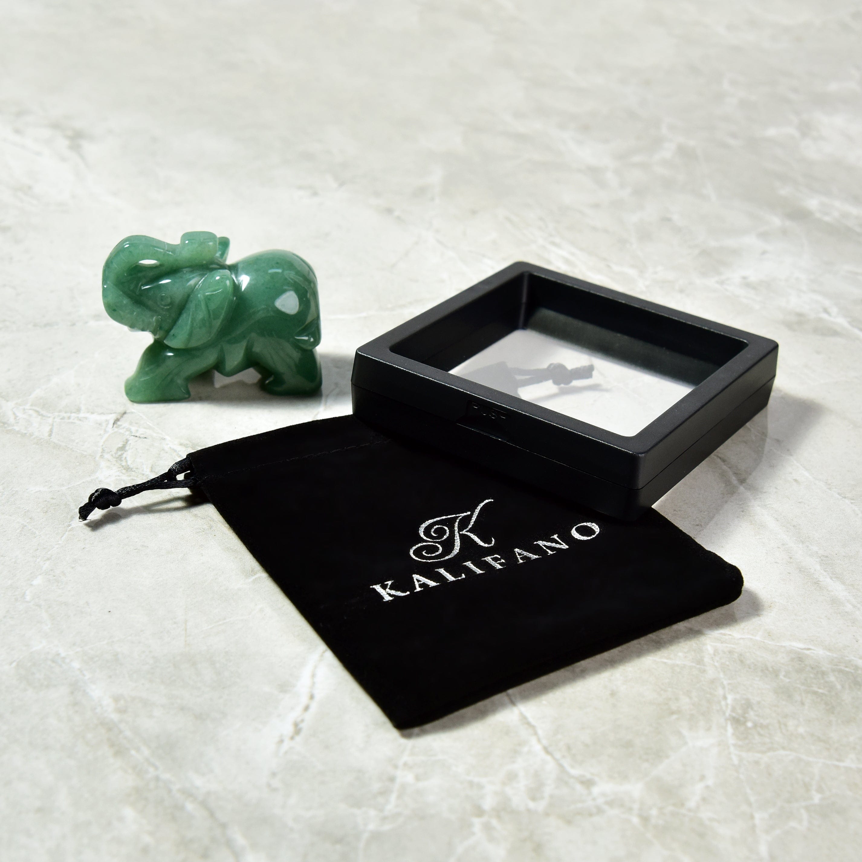 Kalifano Gemstone Carvings Aventurine Elephant Carving CV25-E-AV