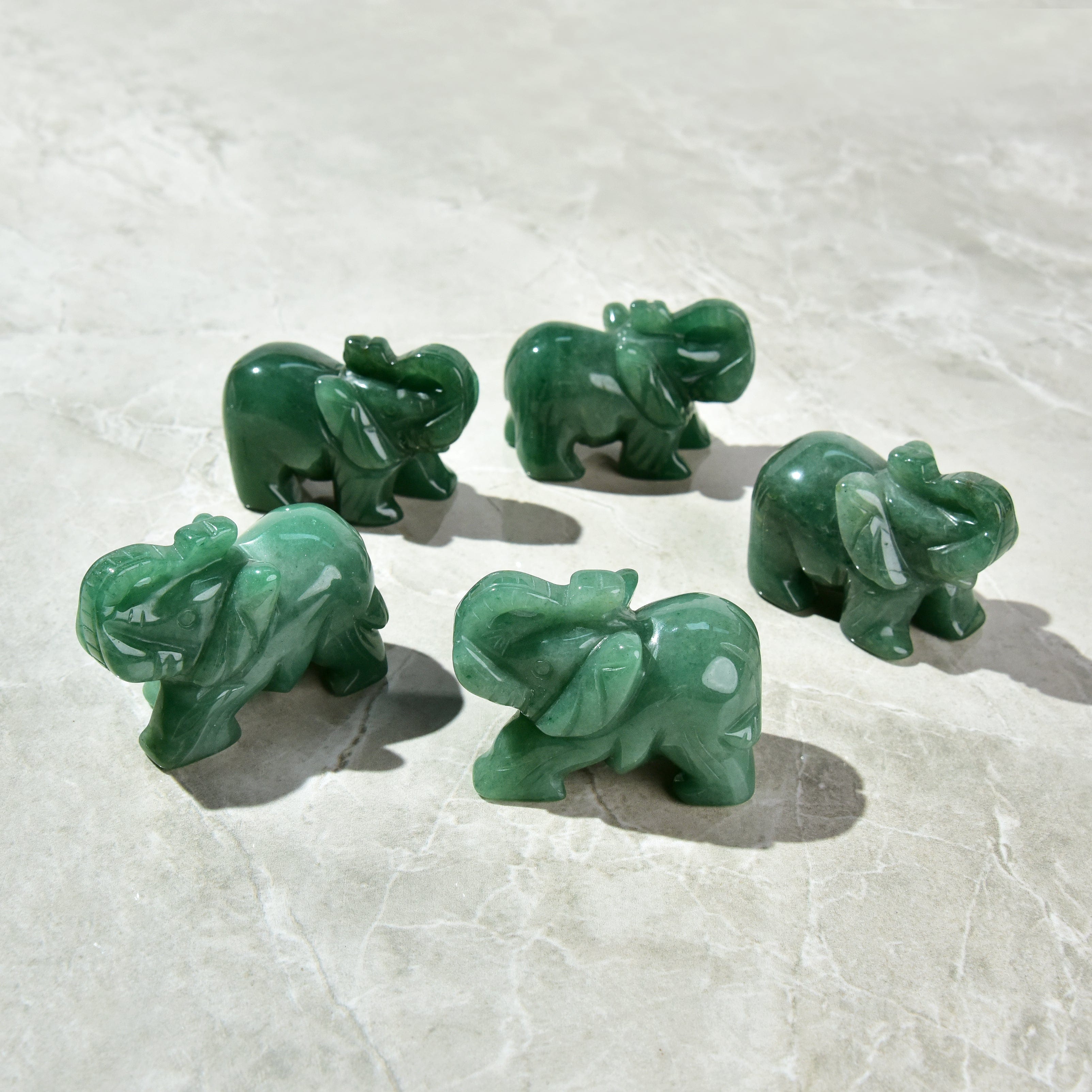 Kalifano Gemstone Carvings Aventurine Elephant Carving CV25-E-AV