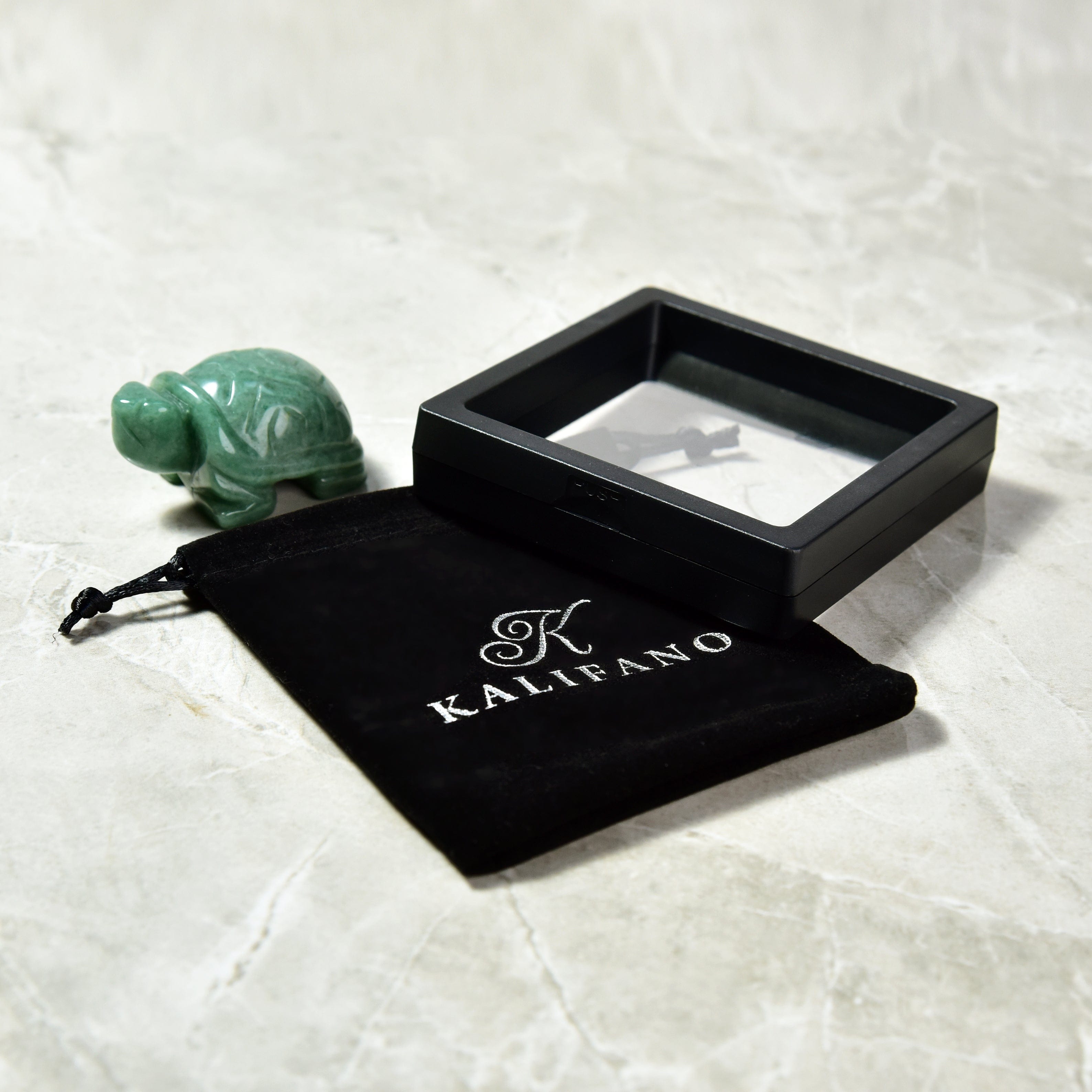 Kalifano Gemstone Carvings Aventurine Turtle 2'' Natural Gemstone Carving CV14-T-AV