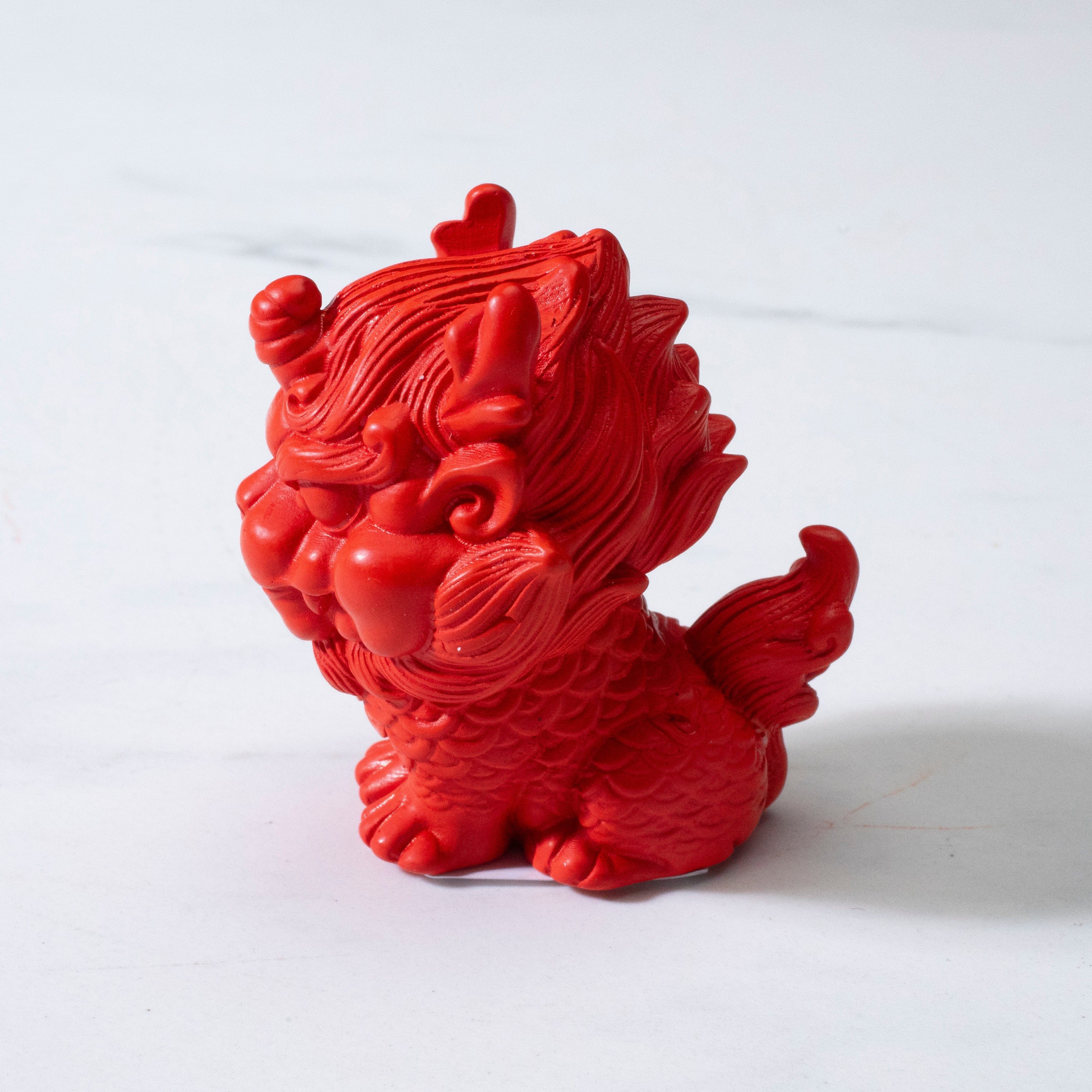 KALIFANO Gemstone Carvings Cinnabar Dragon Carving CBAR169