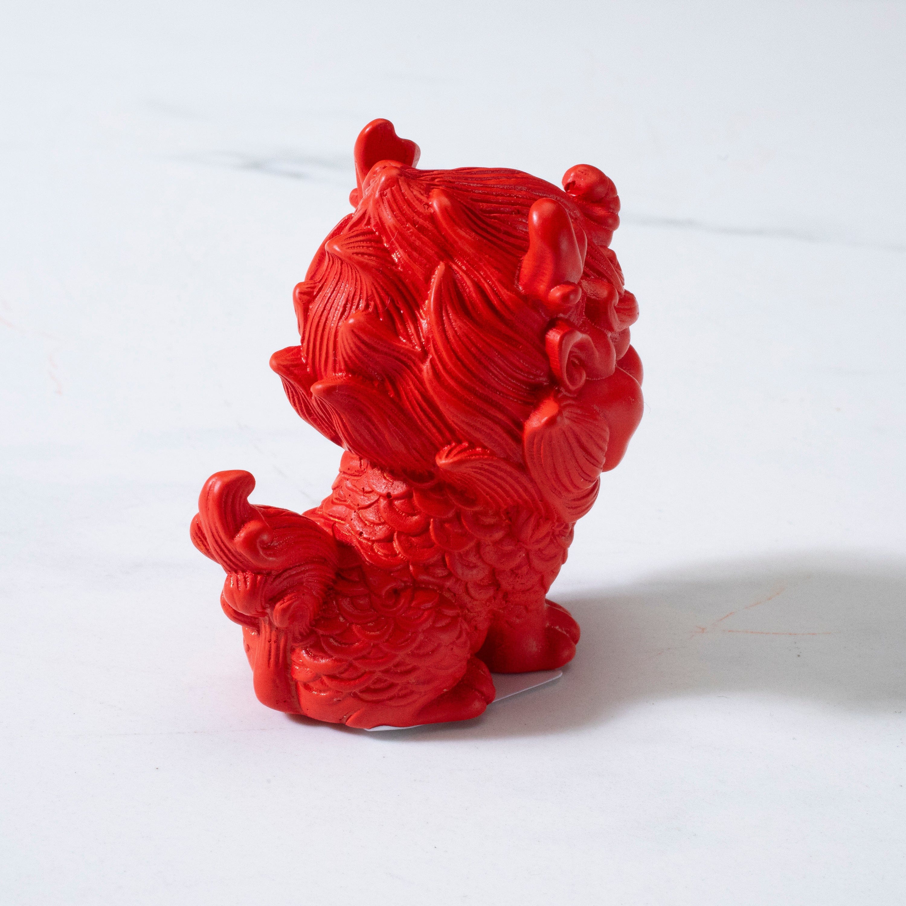 KALIFANO Gemstone Carvings Cinnabar Dragon Carving CBAR169