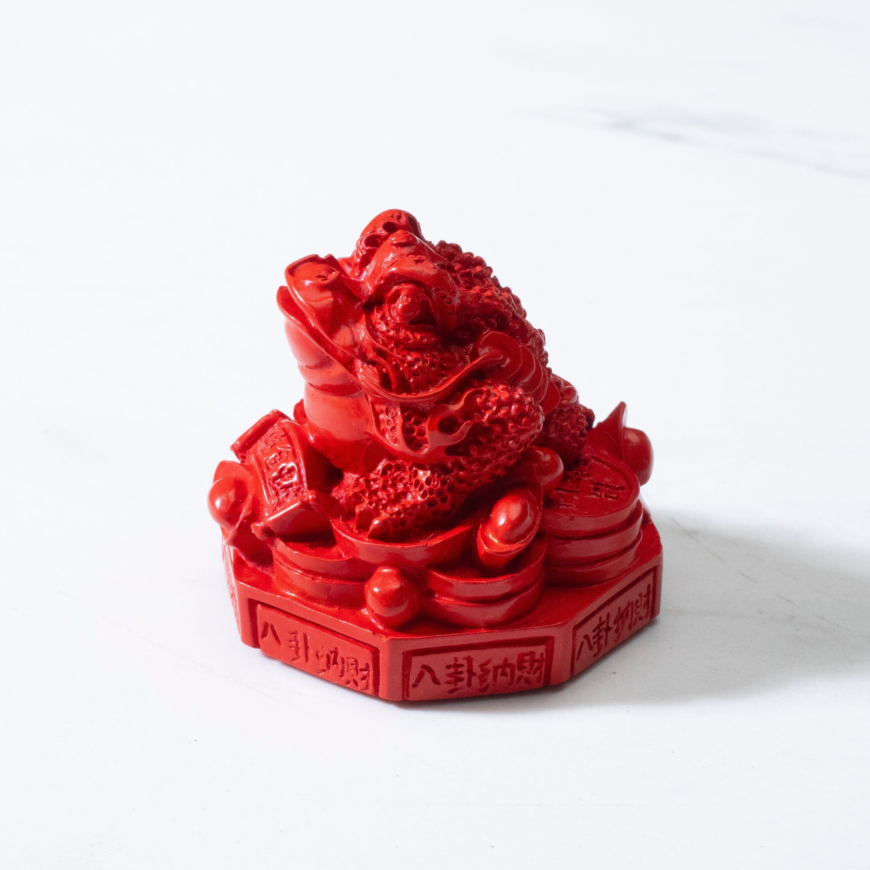 KALIFANO Gemstone Carvings Cinnabar Toad Carving CBAR130