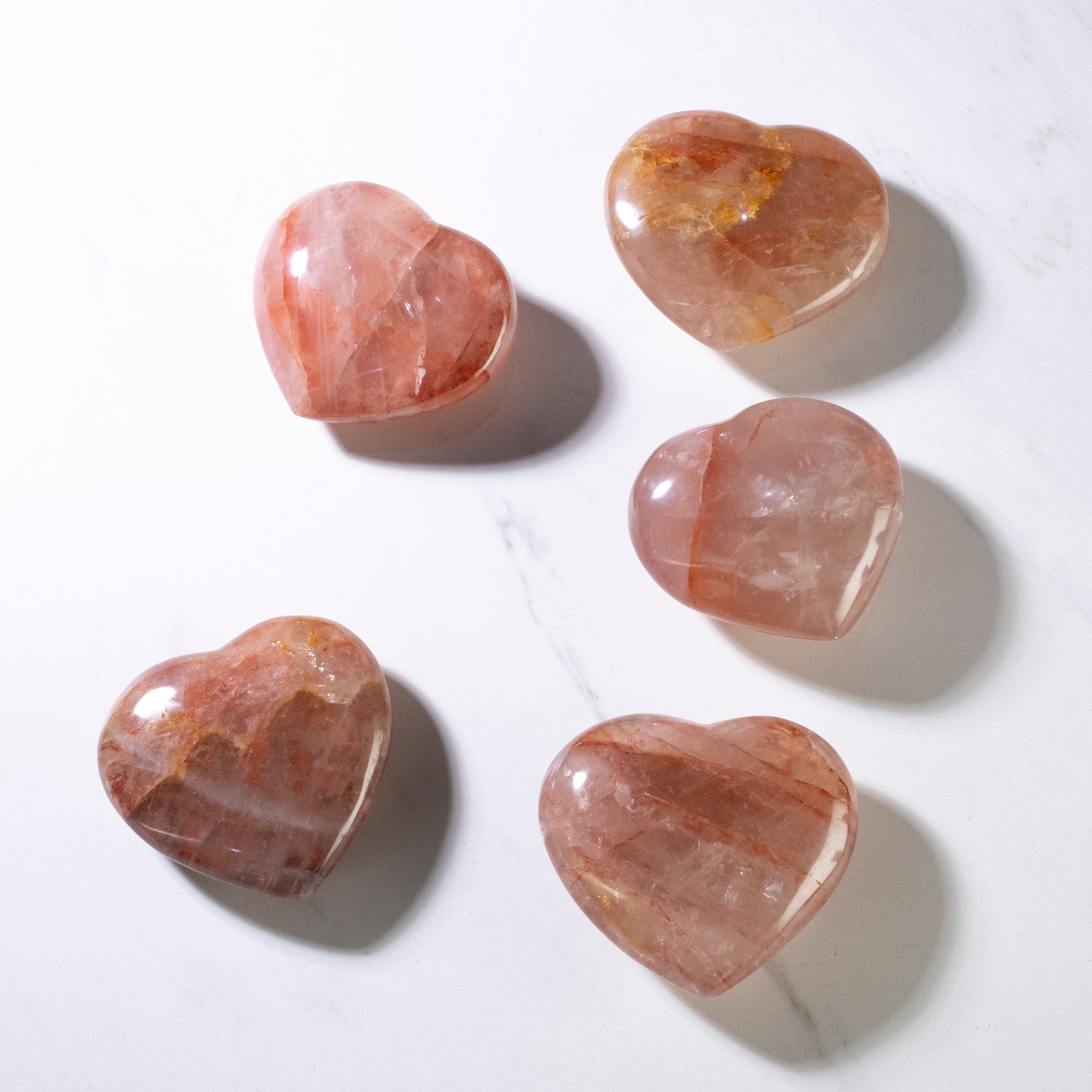 Kalifano Gemstone Carvings Fire Quartz Gemstone Heart Carving - 4.5" GH700-FQ