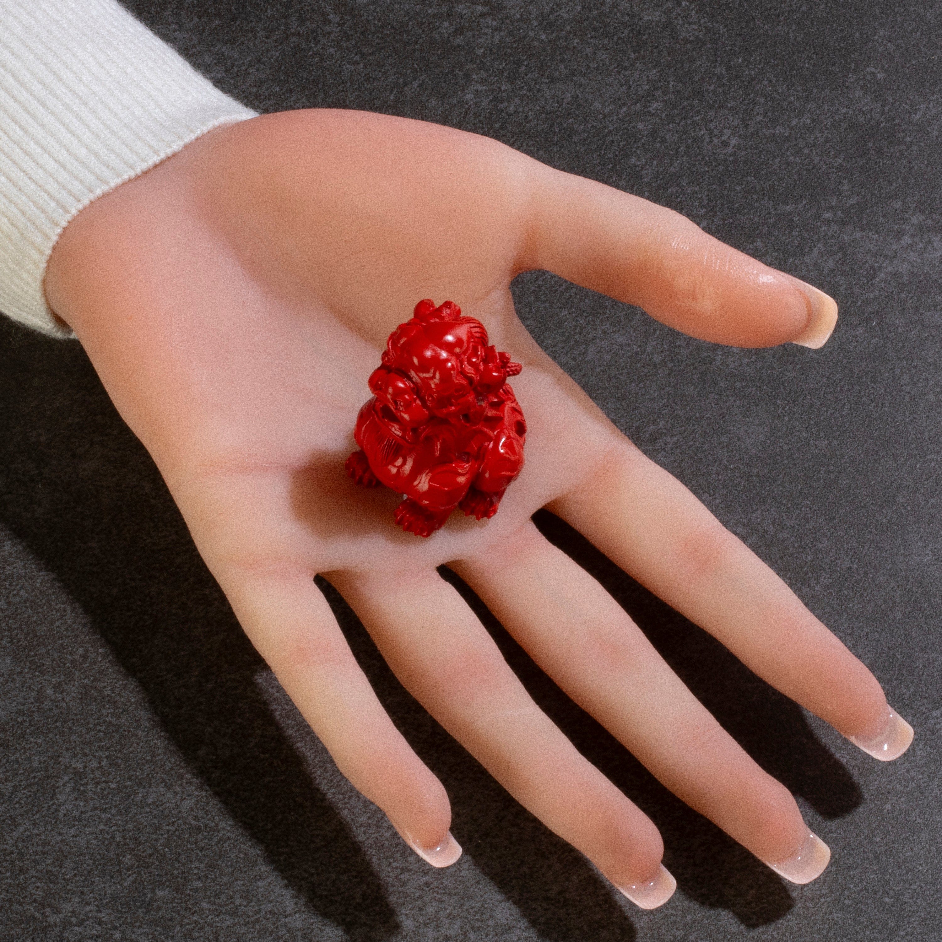 Kalifano Gemstone Carvings KALIFANO Original Cinnabar Carving - CBAR12 CBAR12