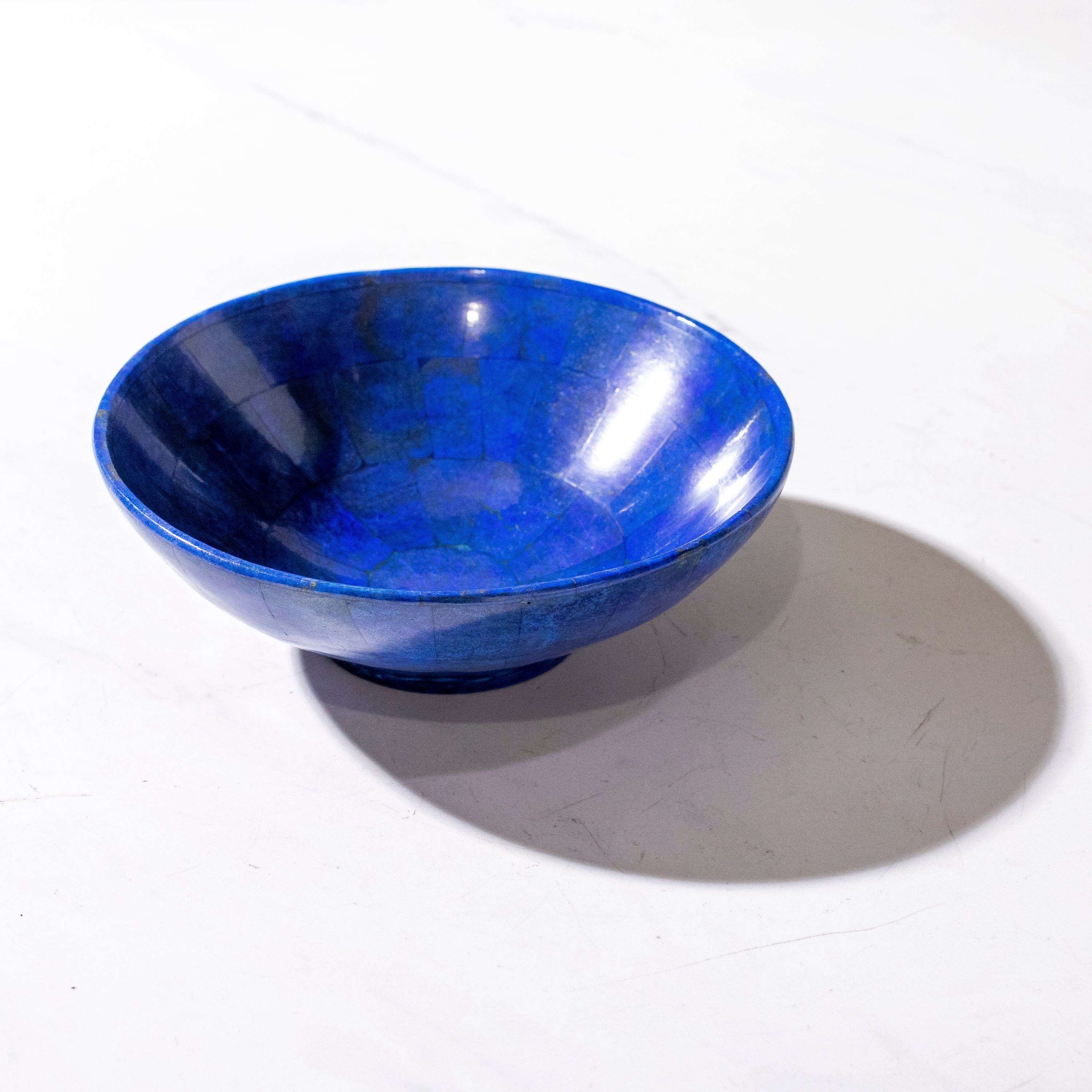 KALIFANO Gemstone Carvings Natural Lapis Bowl 6" (AAA Grade) LPBOWL15