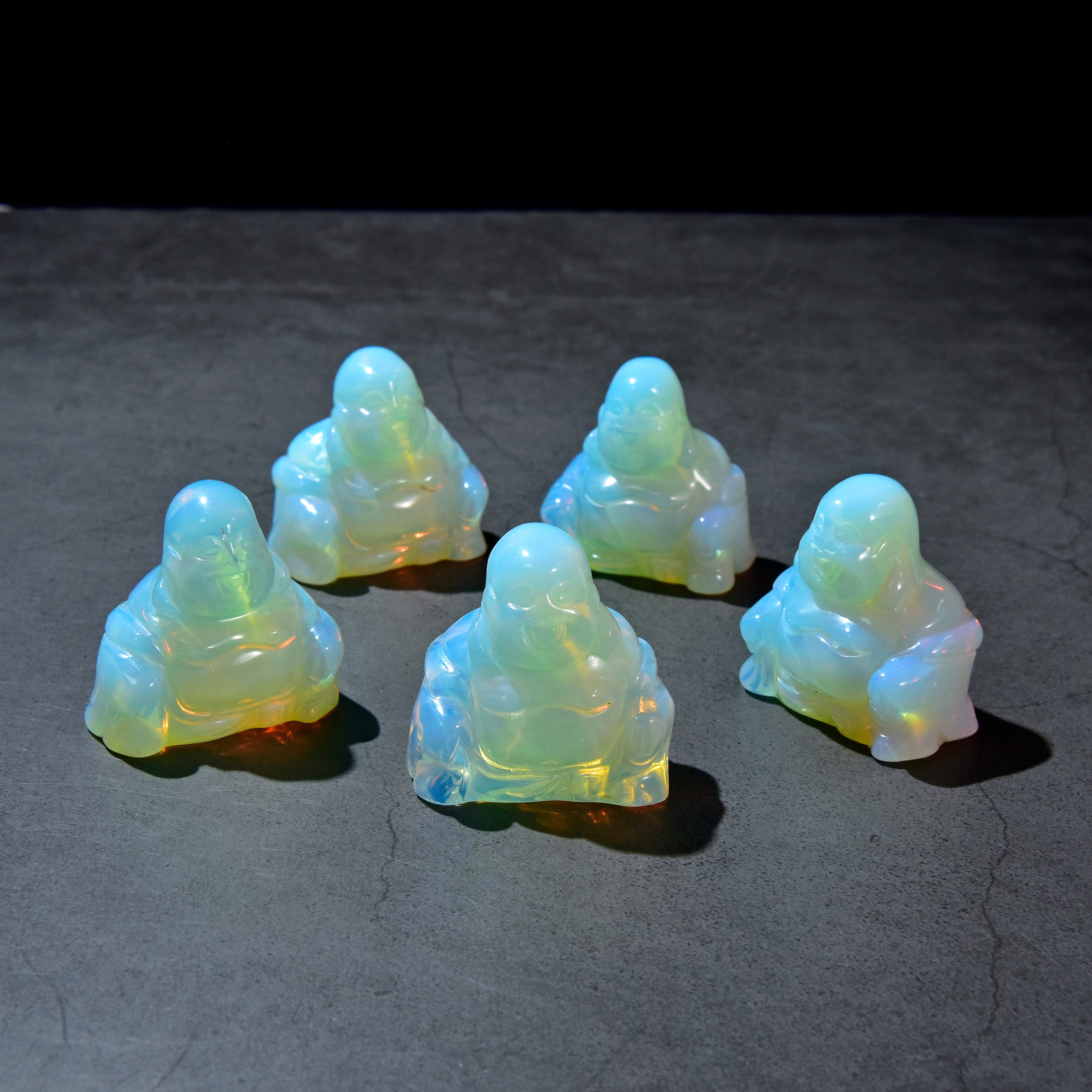 Kalifano Gemstone Carvings Opalite Moonstone Buddha 2'' Carving CV30-B-MS